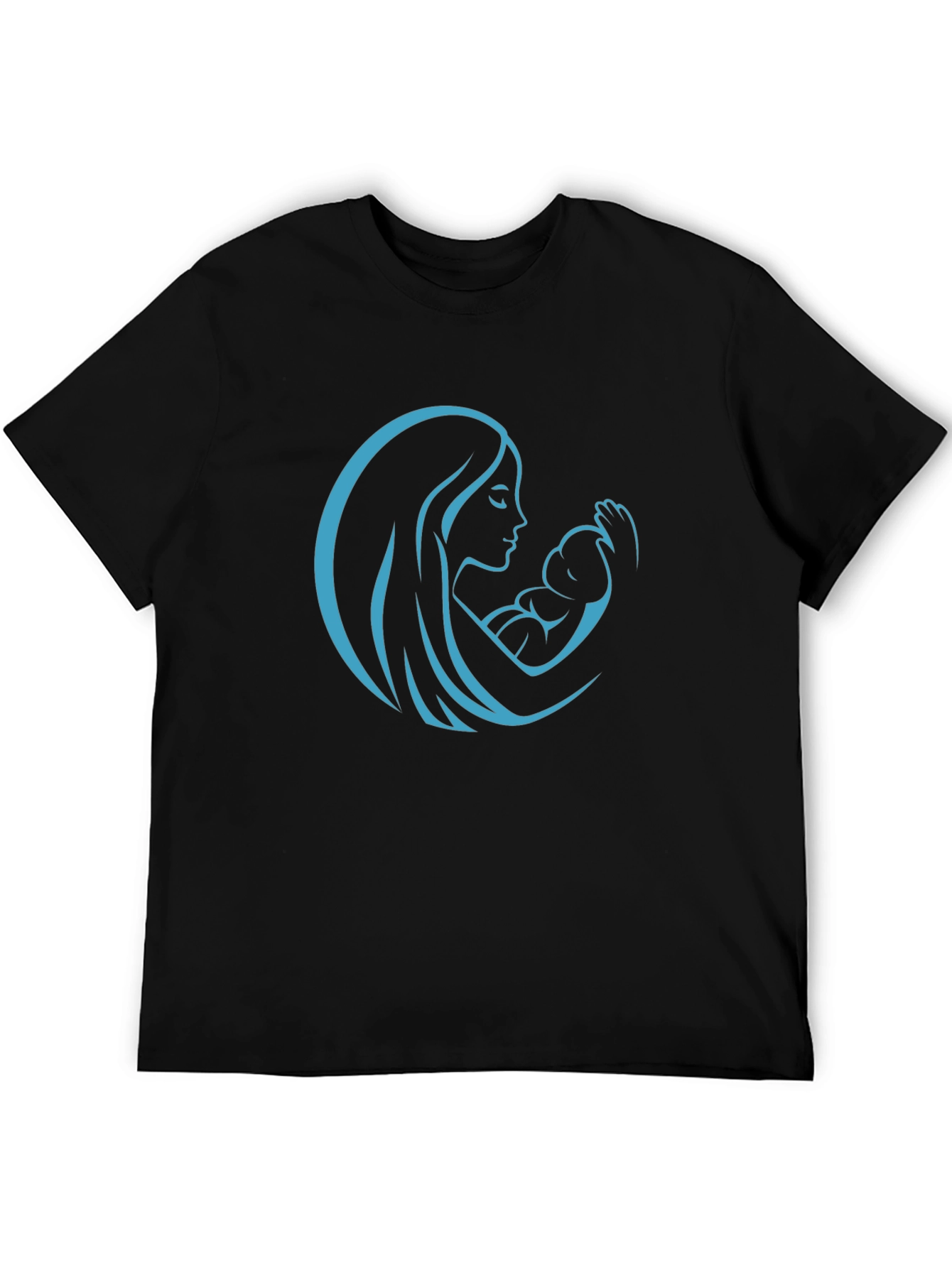 Mother & Child Graphic Tee - Black