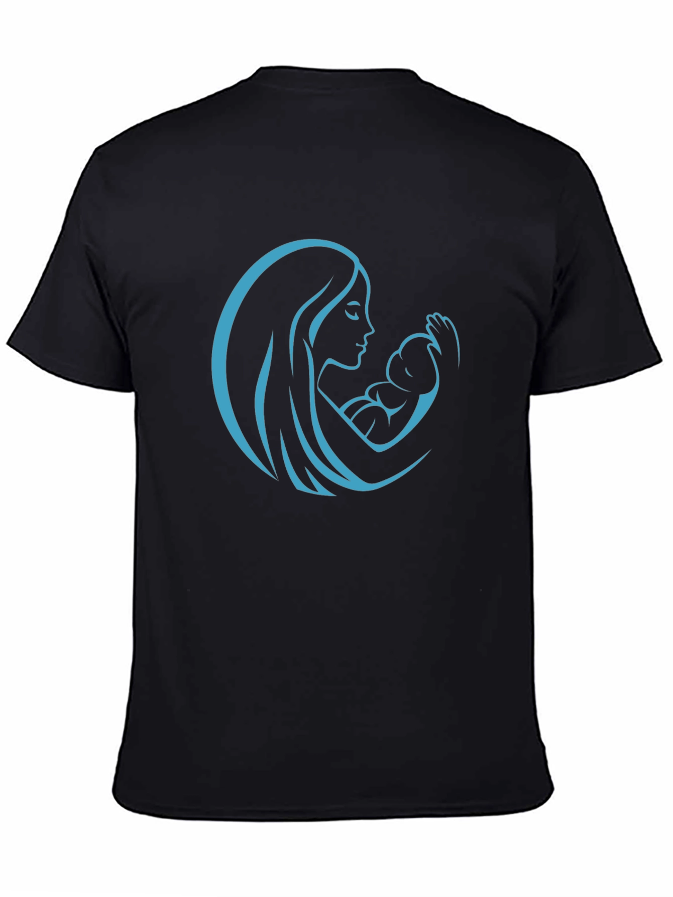 Mother & Child Graphic Tee - Black
