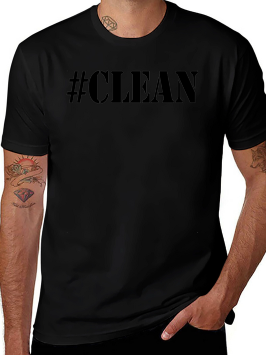 #CLEAN Black T-Shirt - Minimalist Graphic Tee