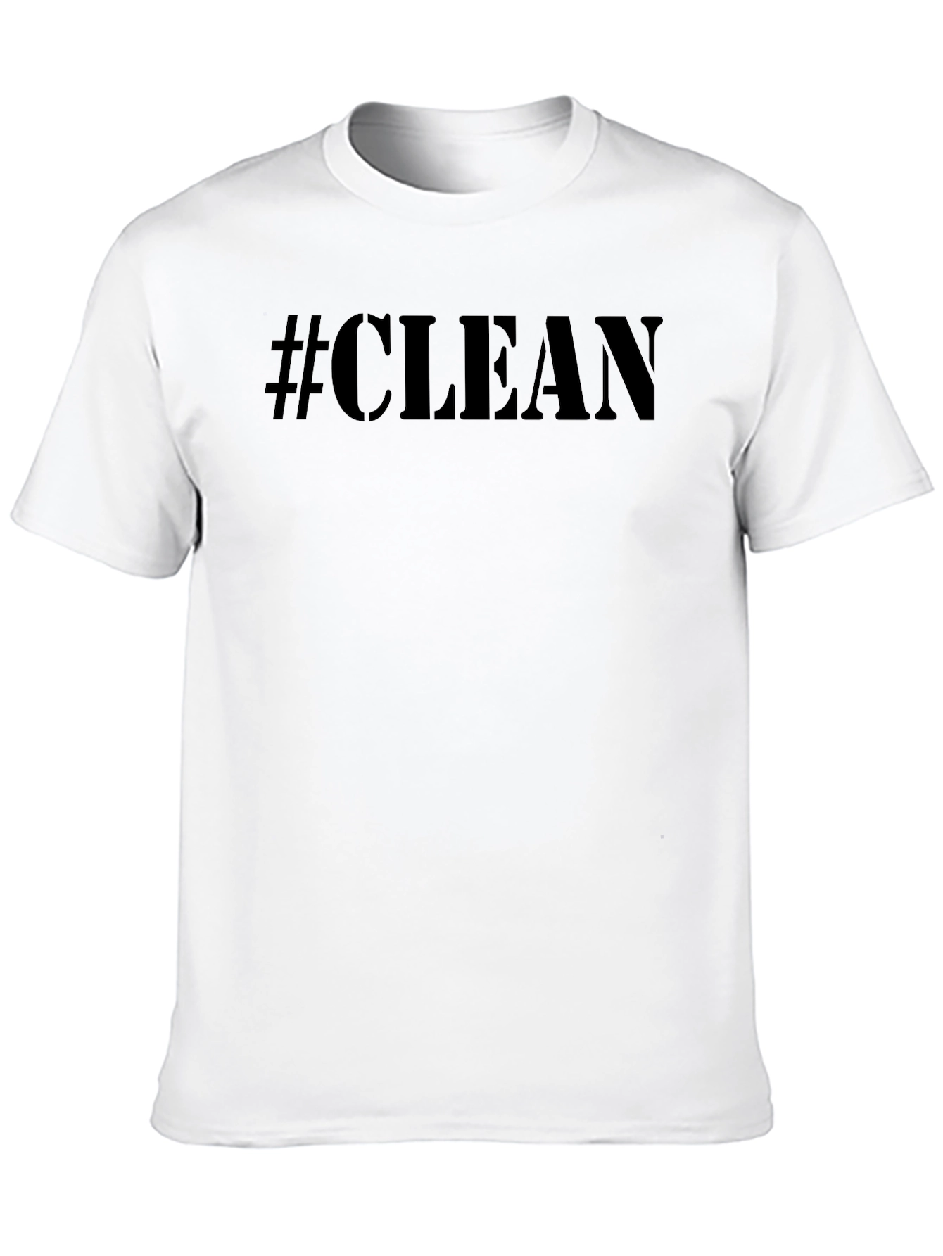 #CLEAN Black T-Shirt - Minimalist Graphic Tee