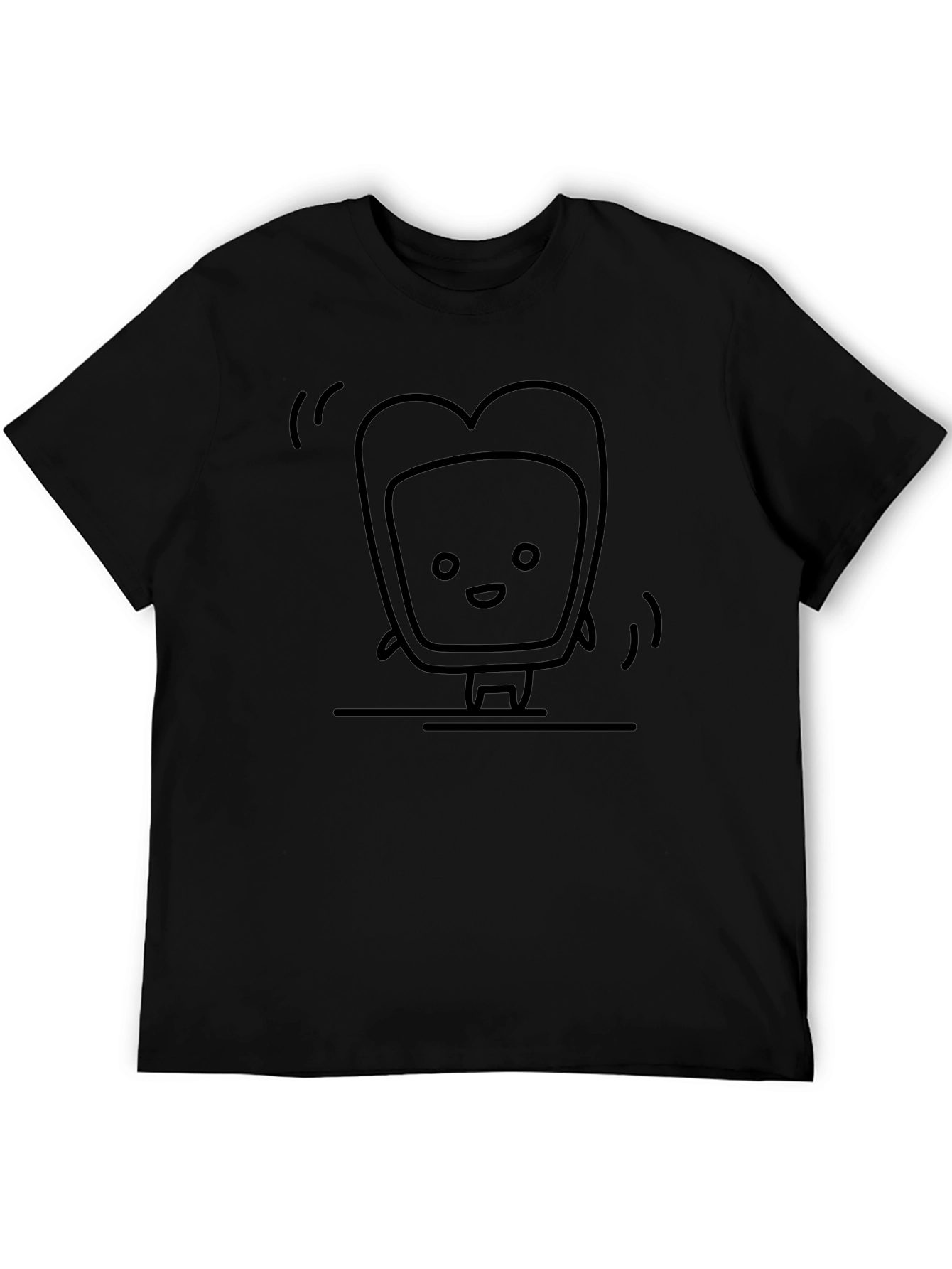 Dancing Toast Graphic Tee - Unisex Black T-Shirt
