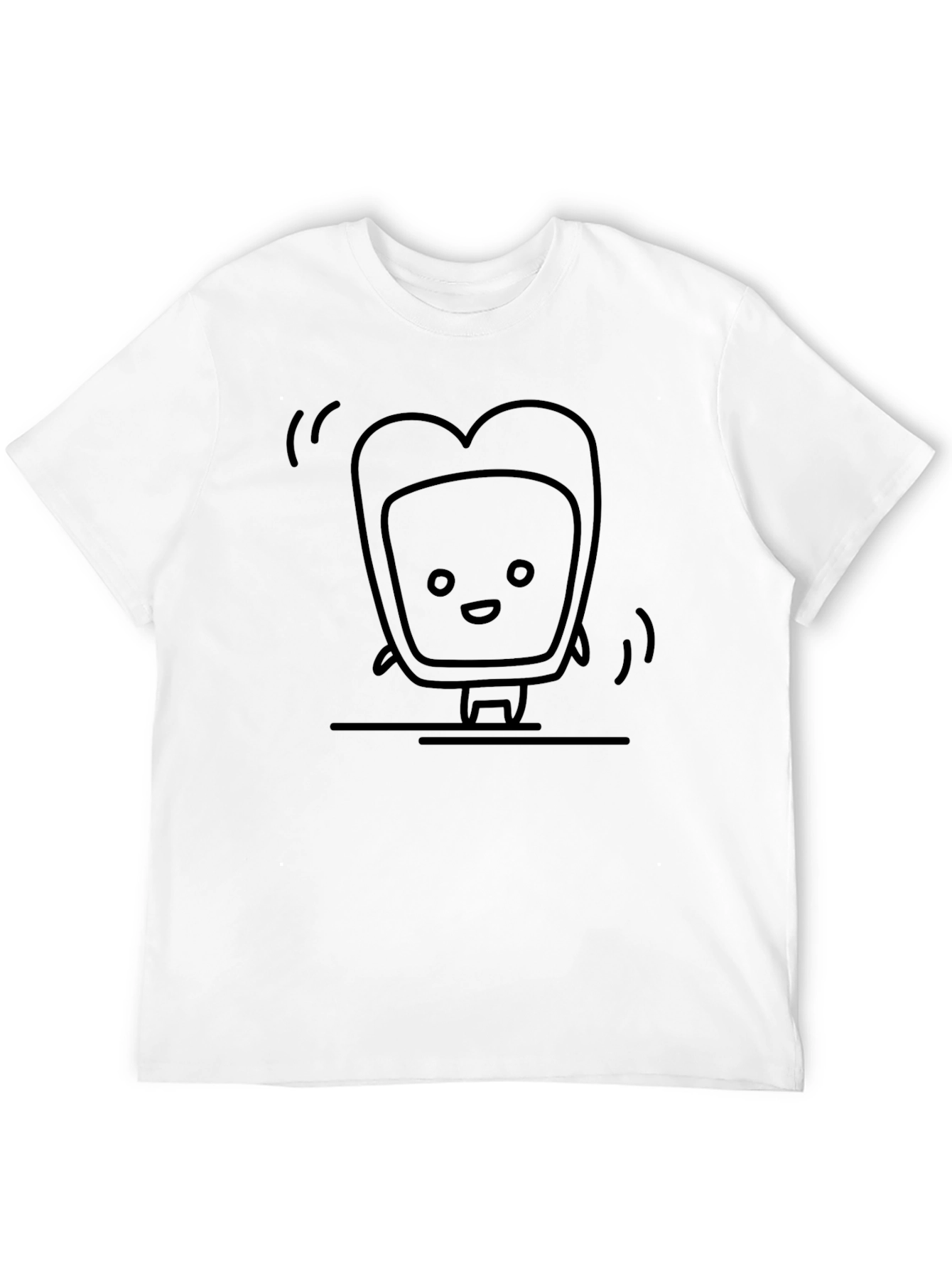 Dancing Toast Graphic Tee - Unisex Black T-Shirt
