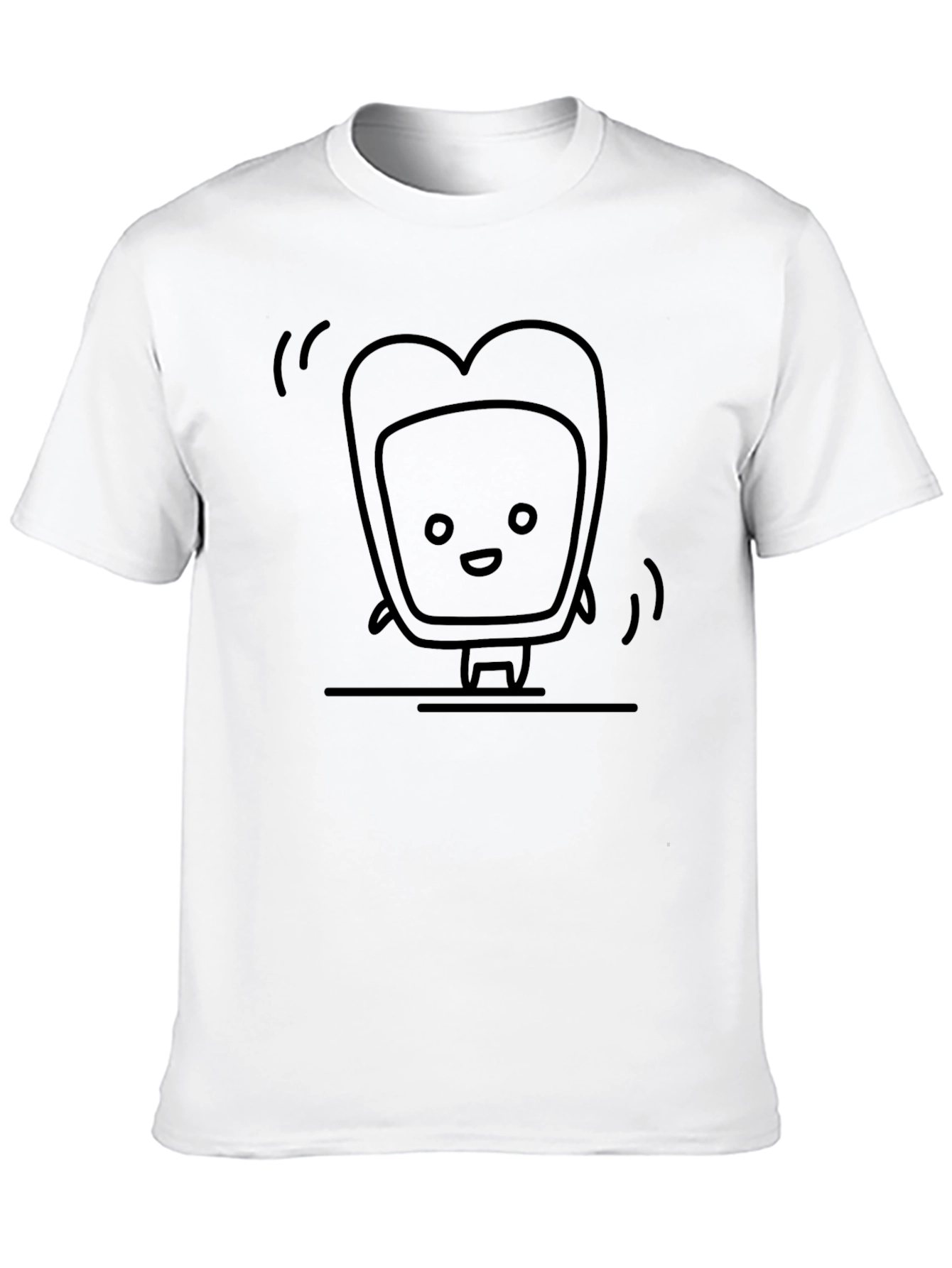 Dancing Toast Graphic Tee - Unisex Black T-Shirt