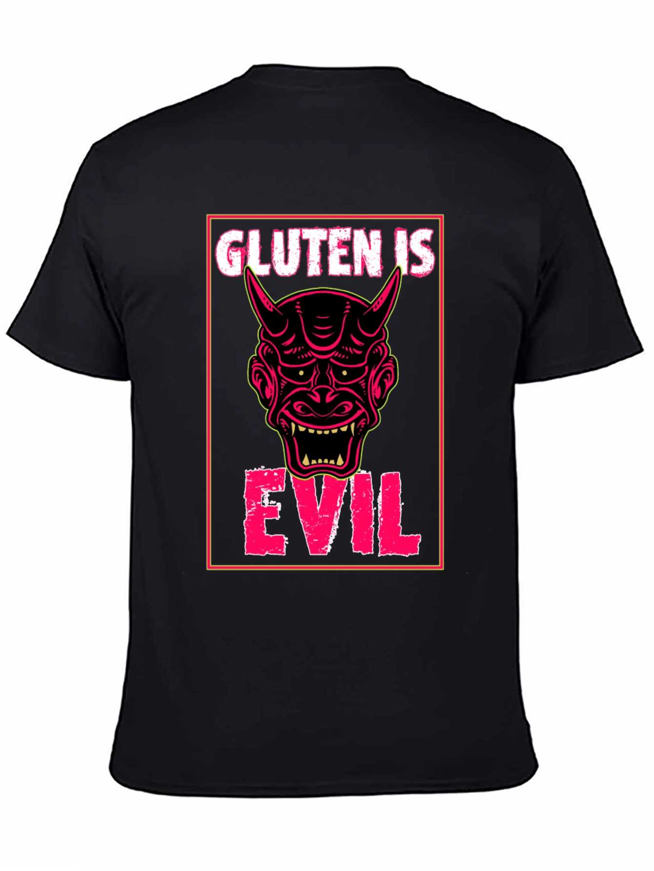 Gluten is Evil T-Shirt - Demon Graphic Tee