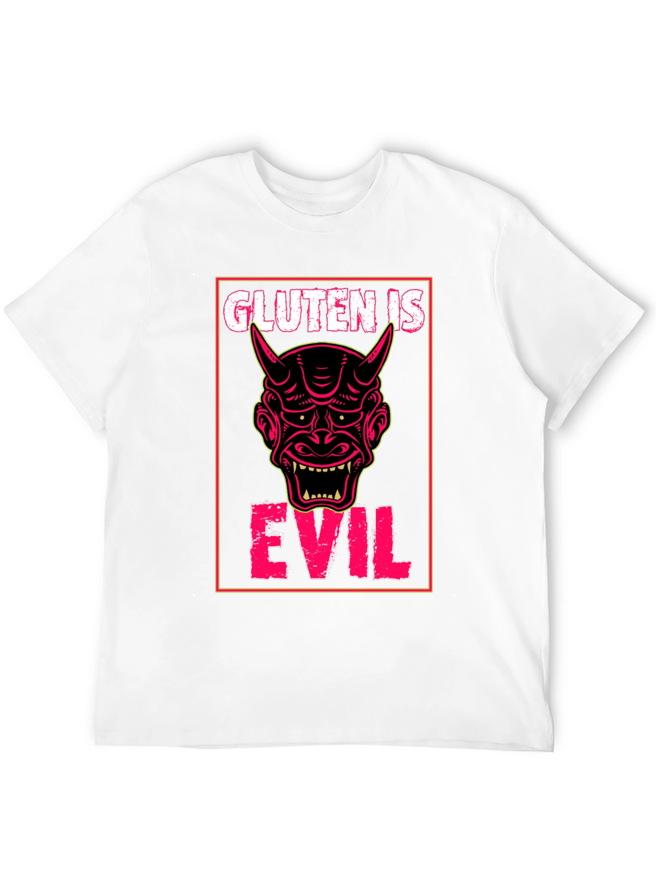 Gluten is Evil T-Shirt - Demon Graphic Tee