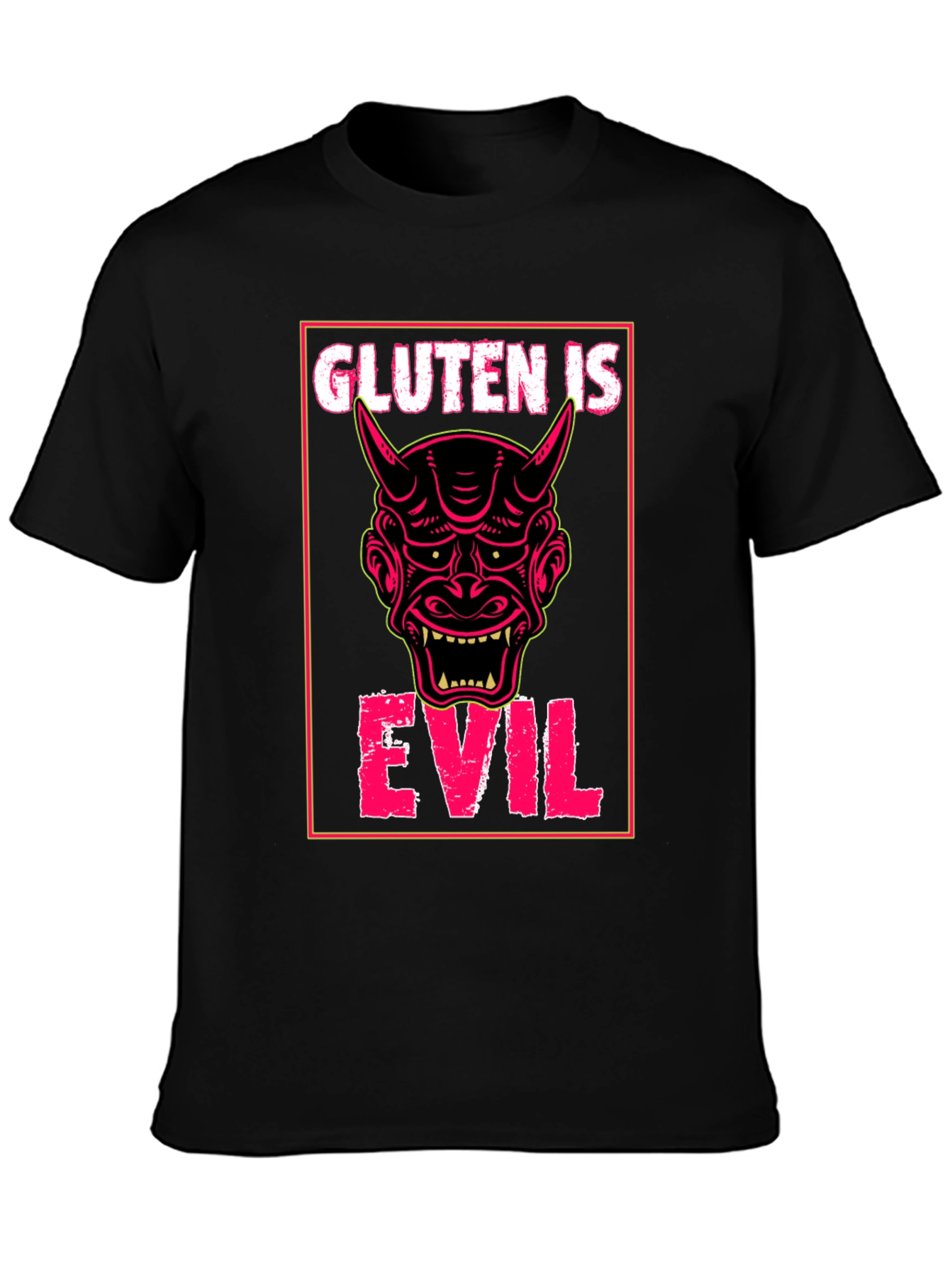 Gluten is Evil T-Shirt - Demon Graphic Tee