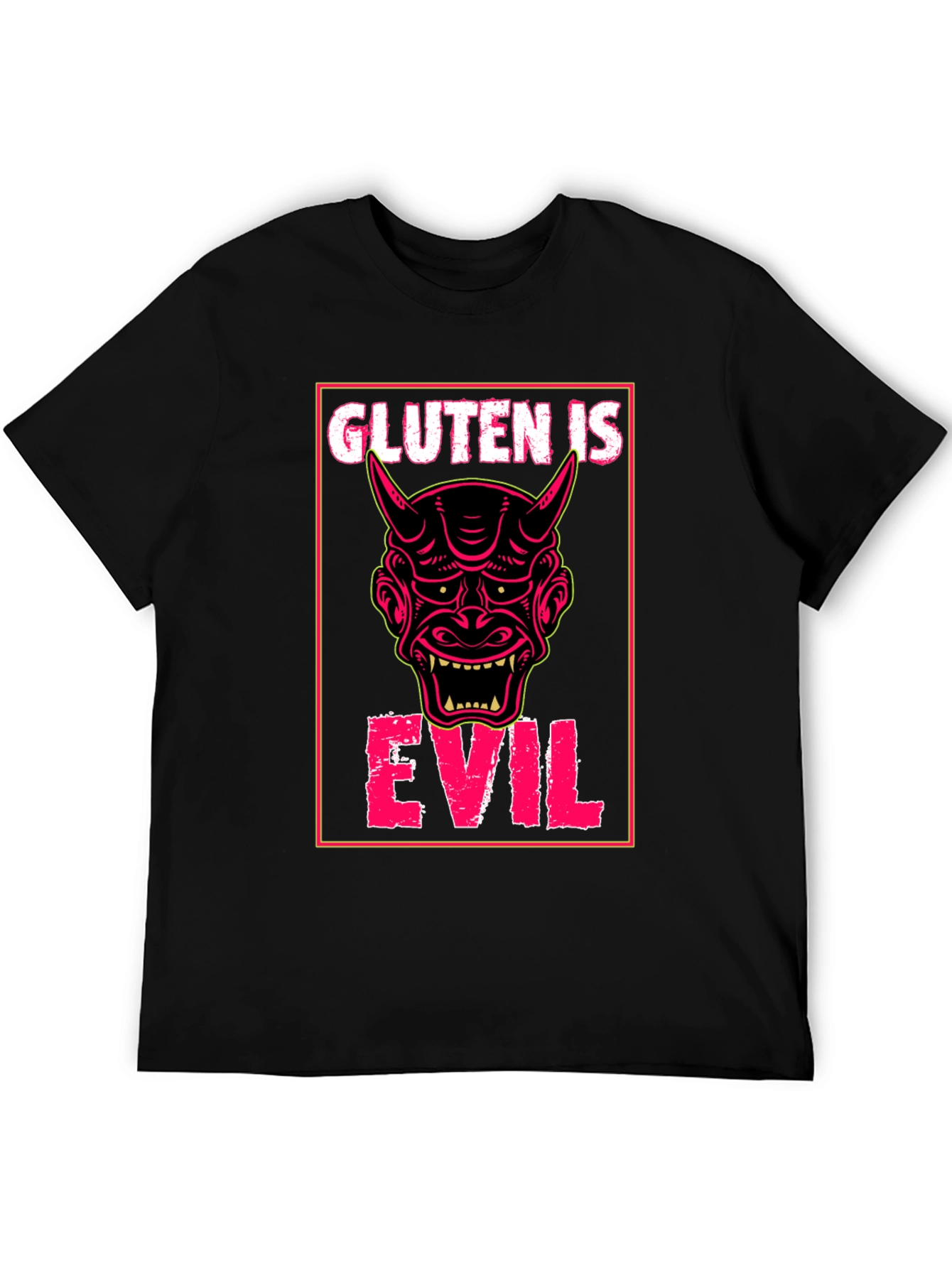 Gluten is Evil T-Shirt - Demon Graphic Tee