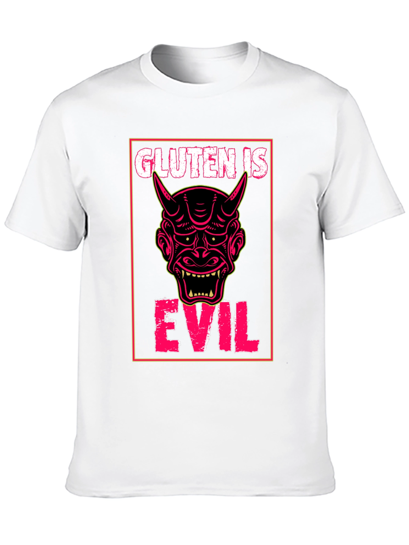 Gluten is Evil T-Shirt - Demon Graphic Tee