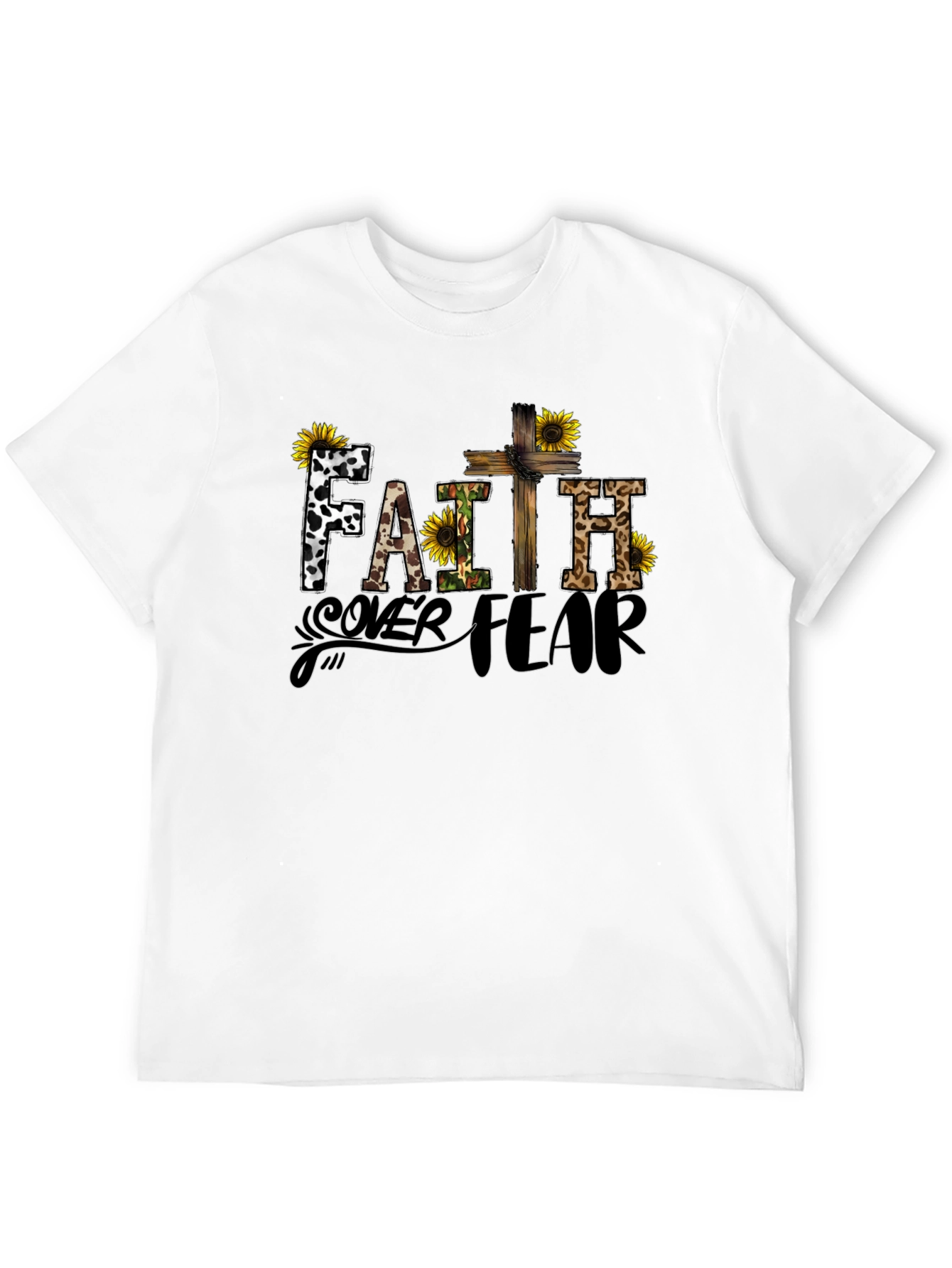 Faith Over Fear Graphic Tee - Religious T-Shirt