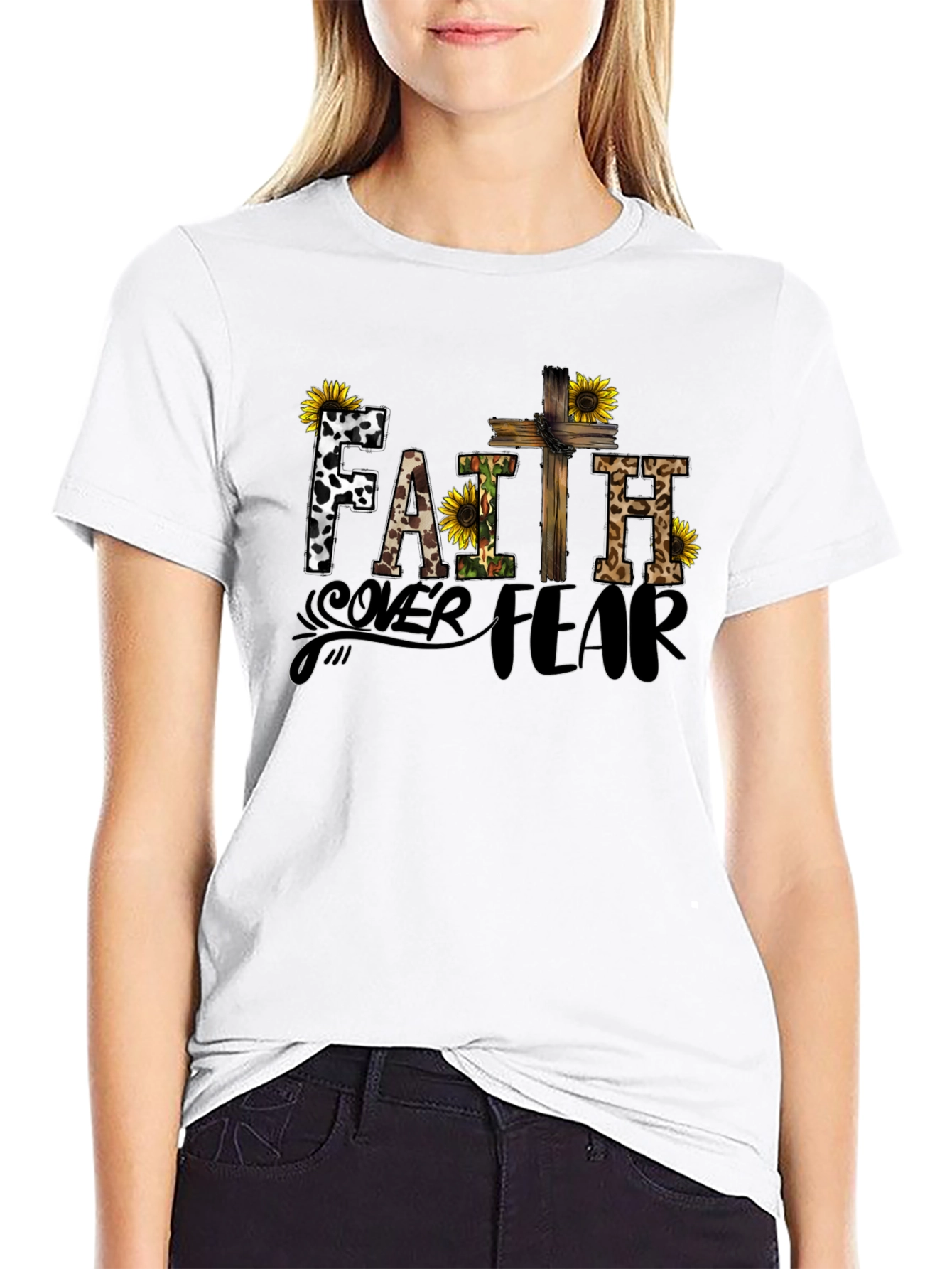 Faith Over Fear Graphic Tee - Religious T-Shirt