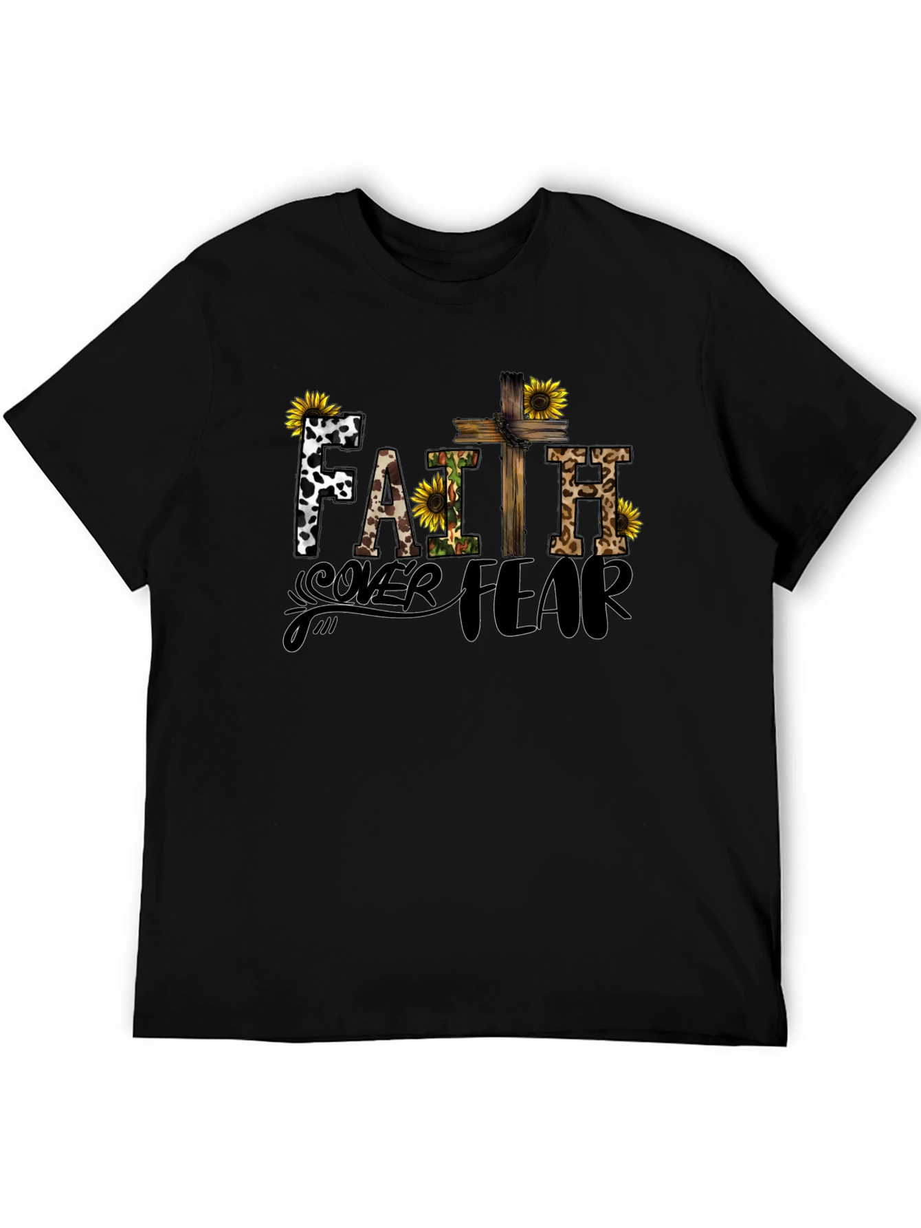 Faith Over Fear Graphic Tee - Religious T-Shirt