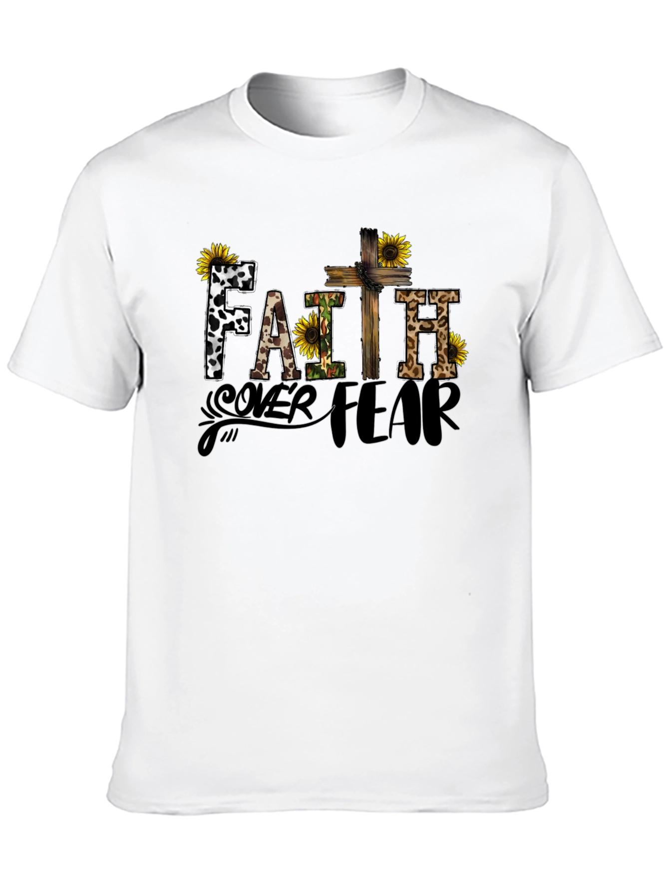 Faith Over Fear Graphic Tee - Religious T-Shirt
