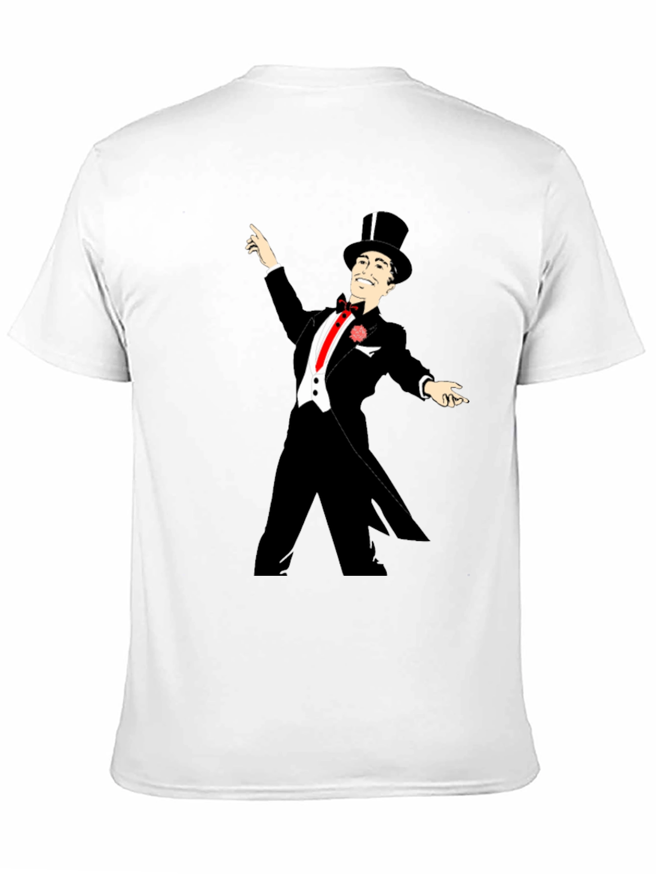 Dapper Gentleman Graphic Tee - Black Cotton T-Shirt