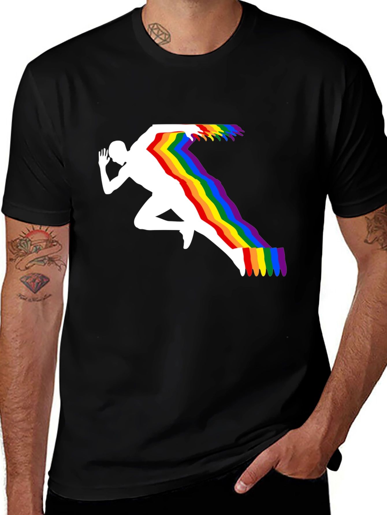 Rainbow Runner Graphic Tee