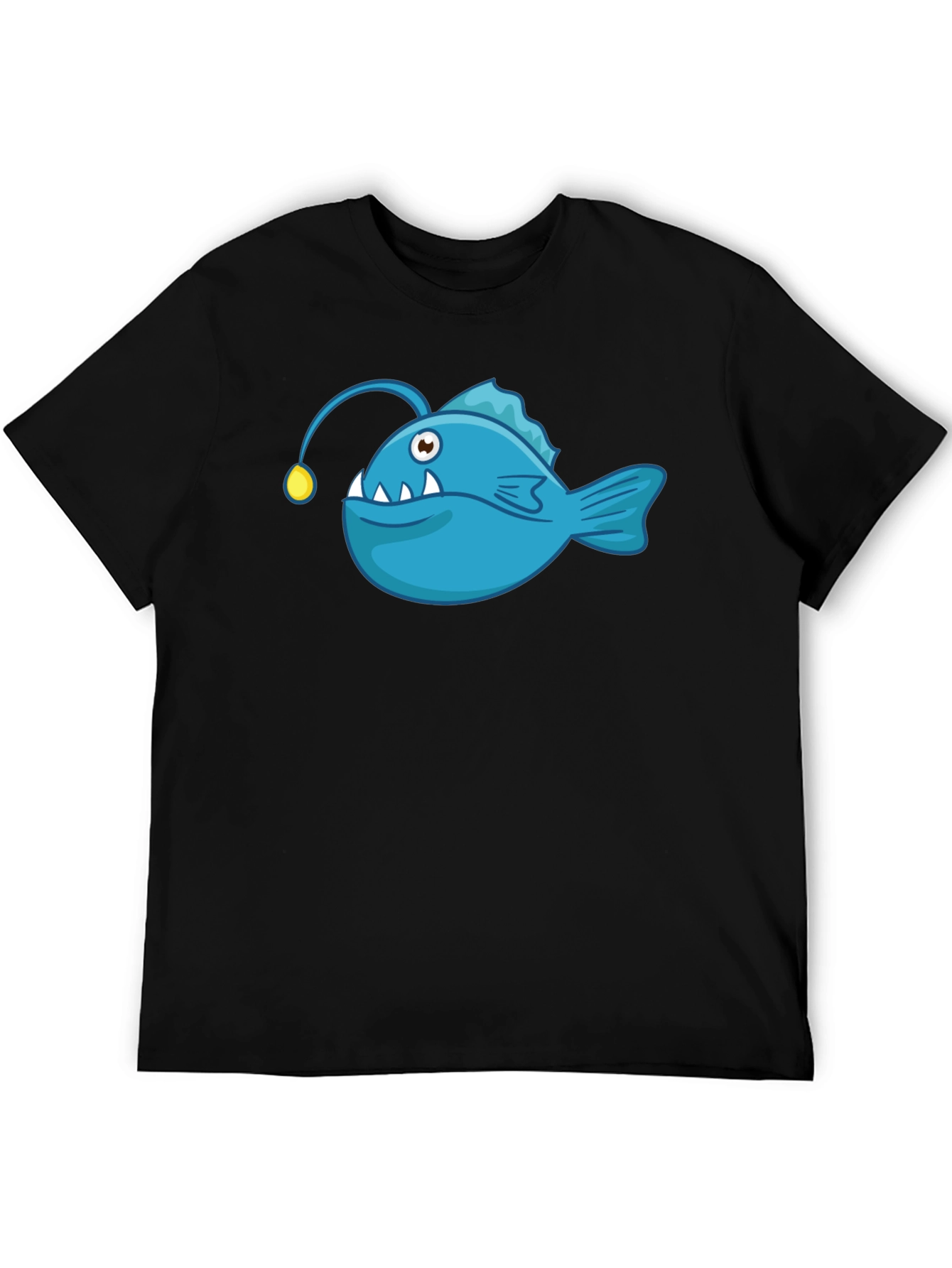 Anglerfish Graphic T-Shirt - Black Cotton Tee