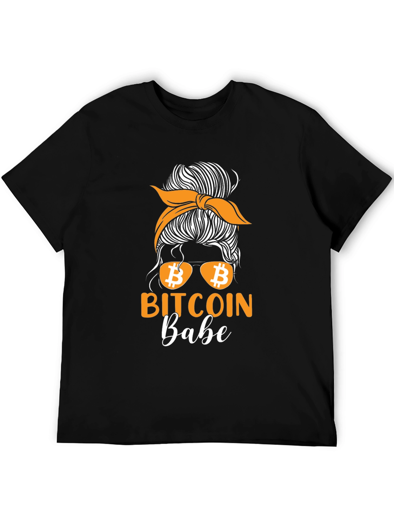 Bitcoin Babe Messy Bun Crypto T-Shirt