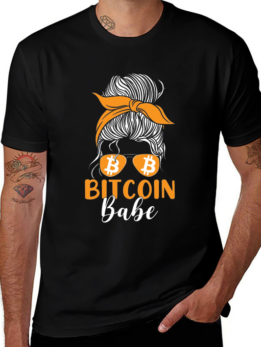 Bitcoin Babe Messy Bun Crypto T-Shirt