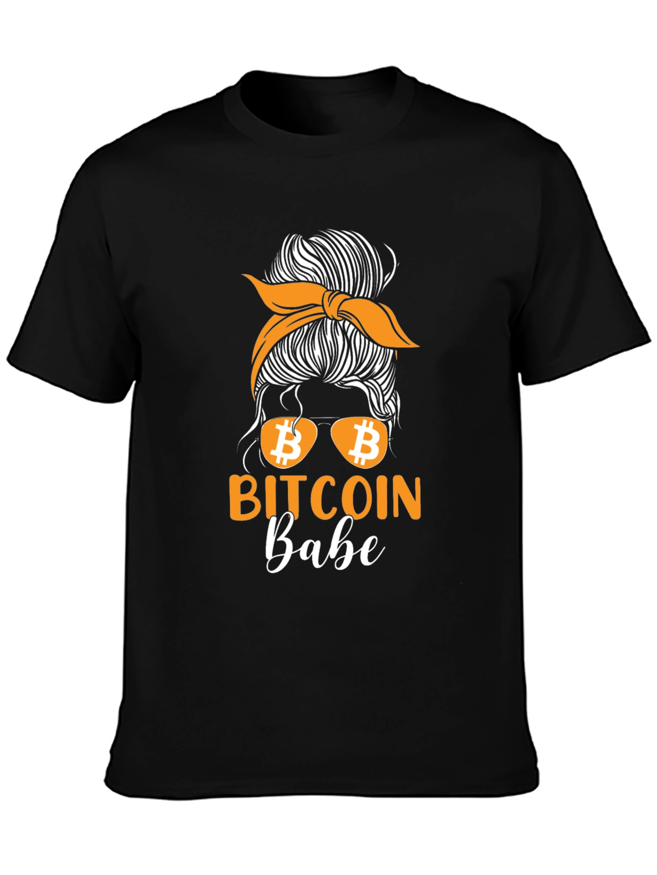 Bitcoin Babe Messy Bun Crypto T-Shirt