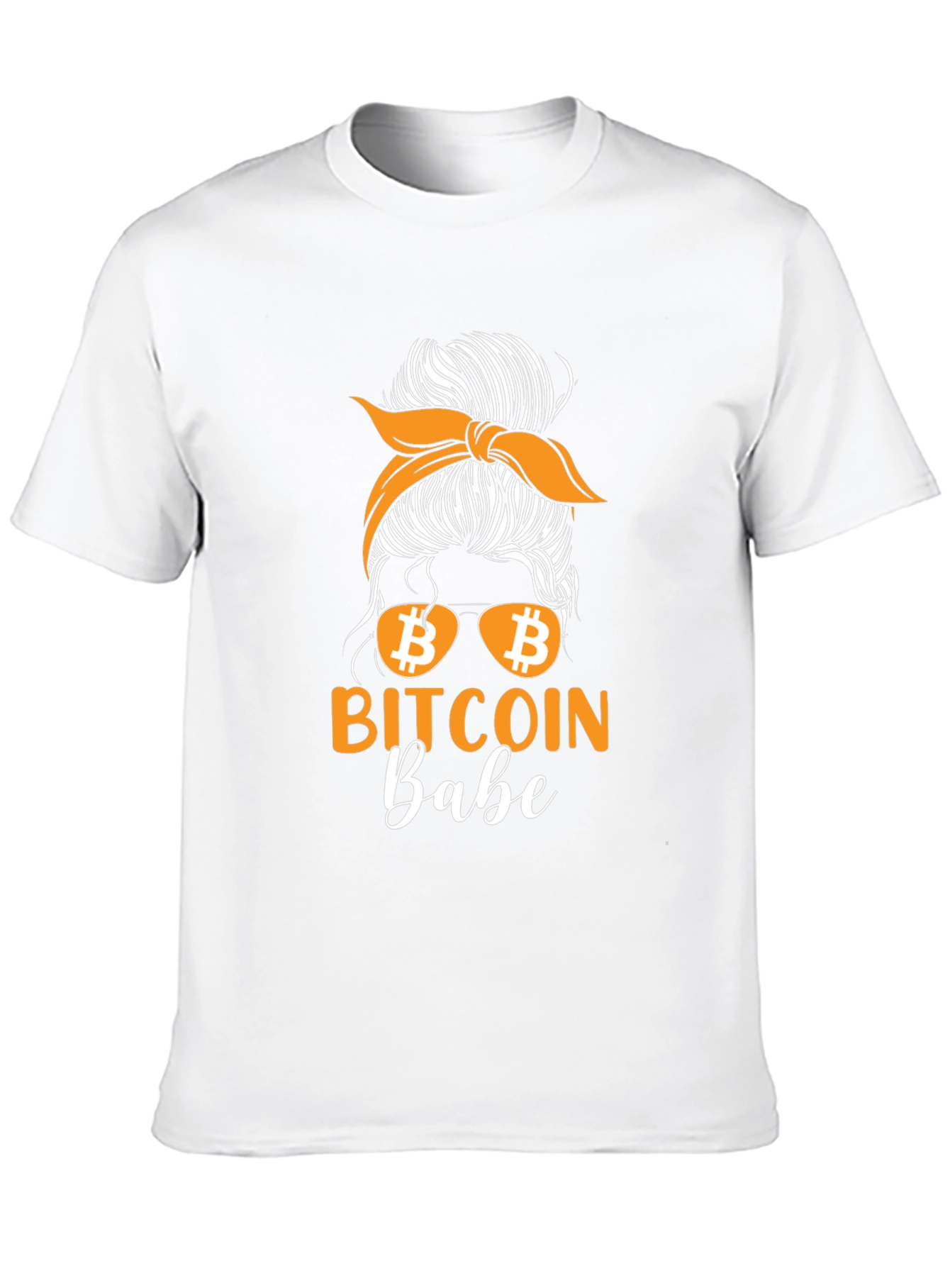 Bitcoin Babe Messy Bun Crypto T-Shirt