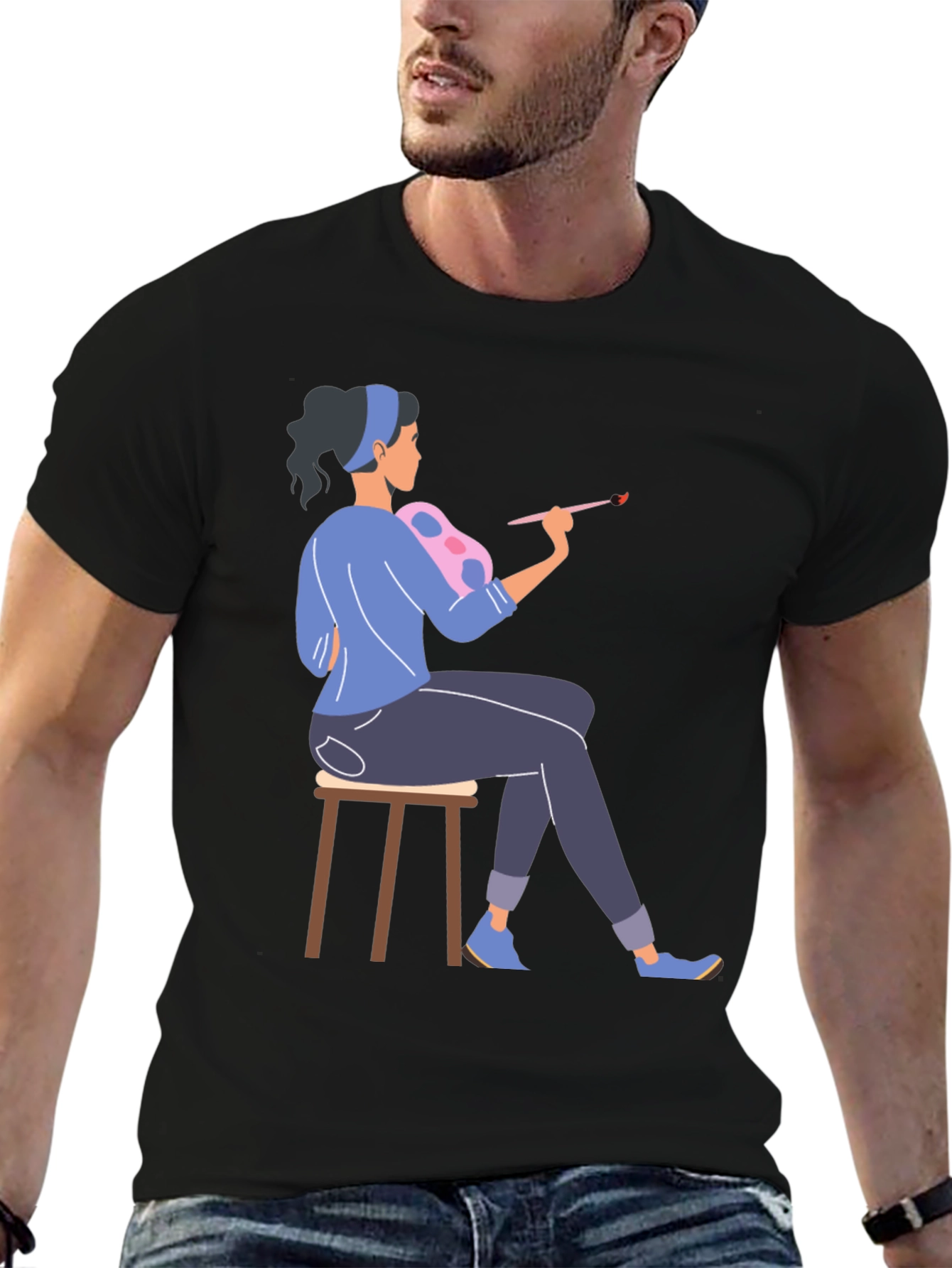 Artist Graphic T-Shirt - Black