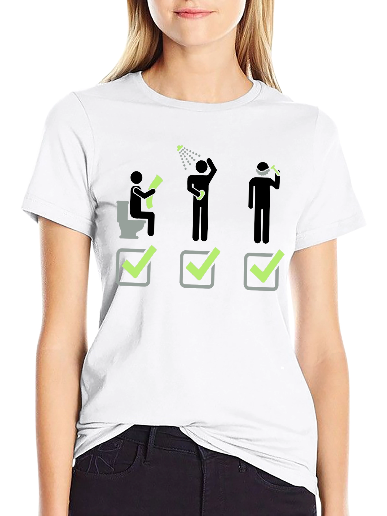 Funny Daily Checklist Black T-Shirt