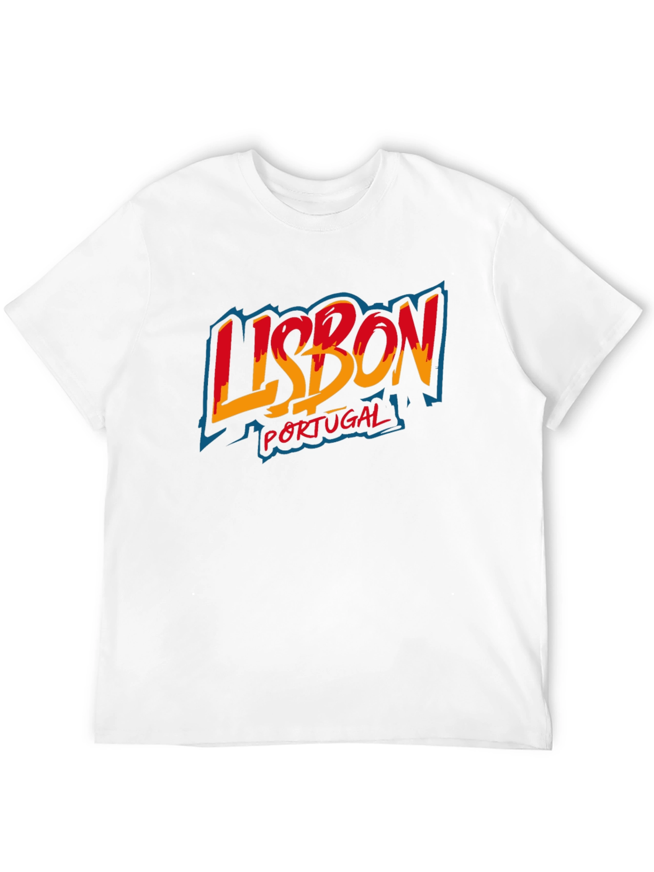 Lisbon Portugal Graphic Tee - Black