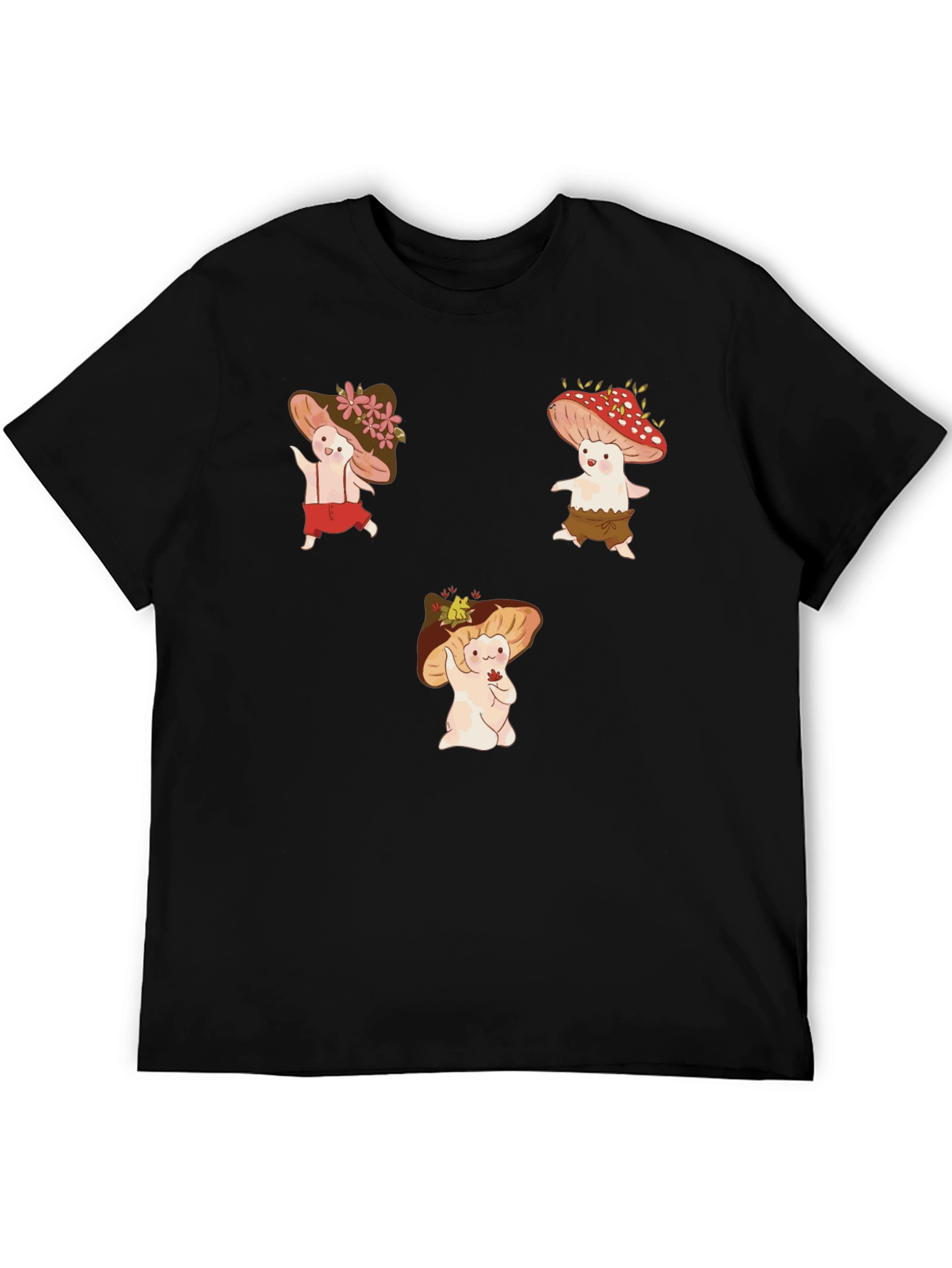 Mushroom Character Graphic Tee - Whimsical Design