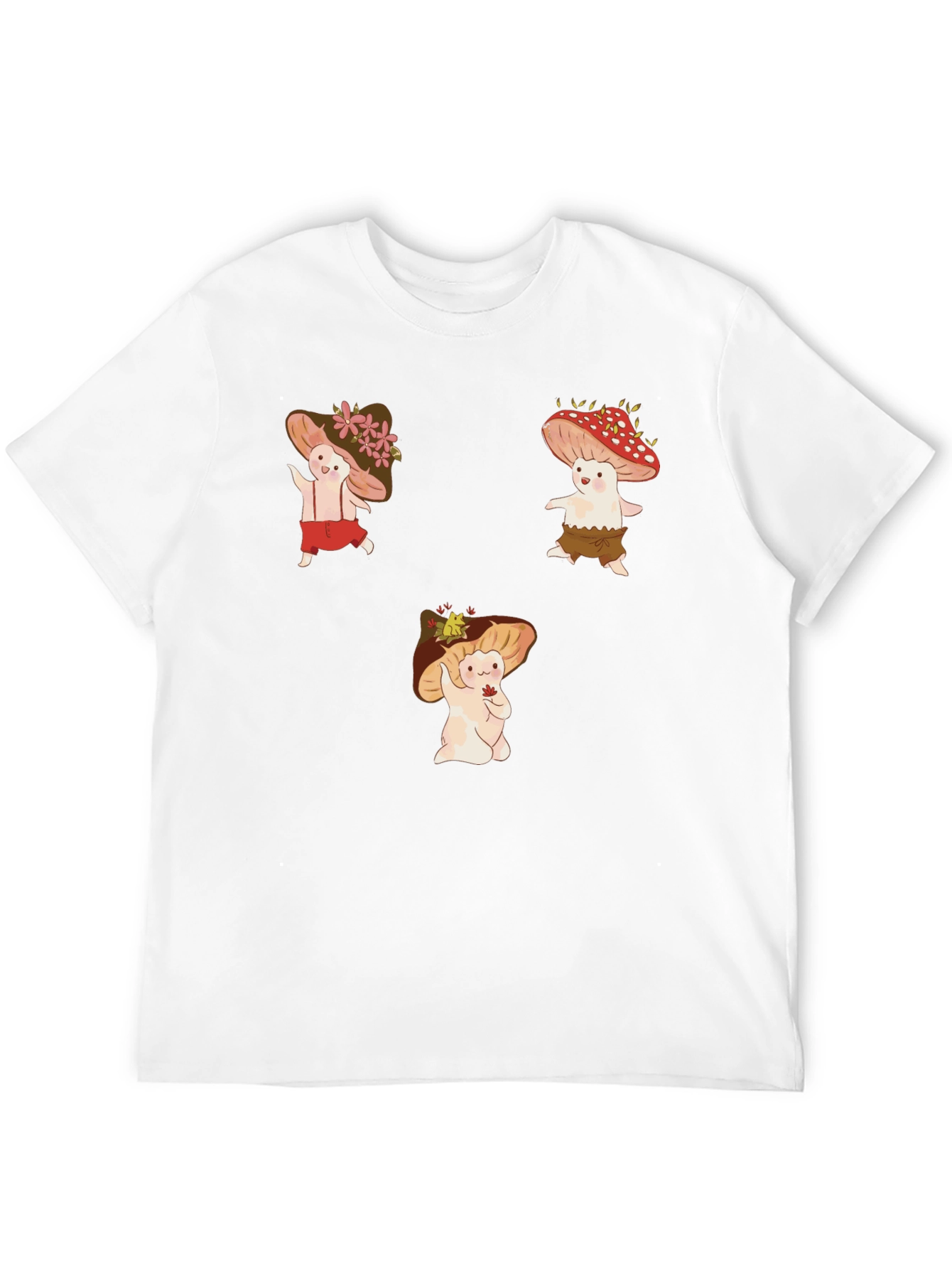 Mushroom Character Graphic Tee - Whimsical Design
