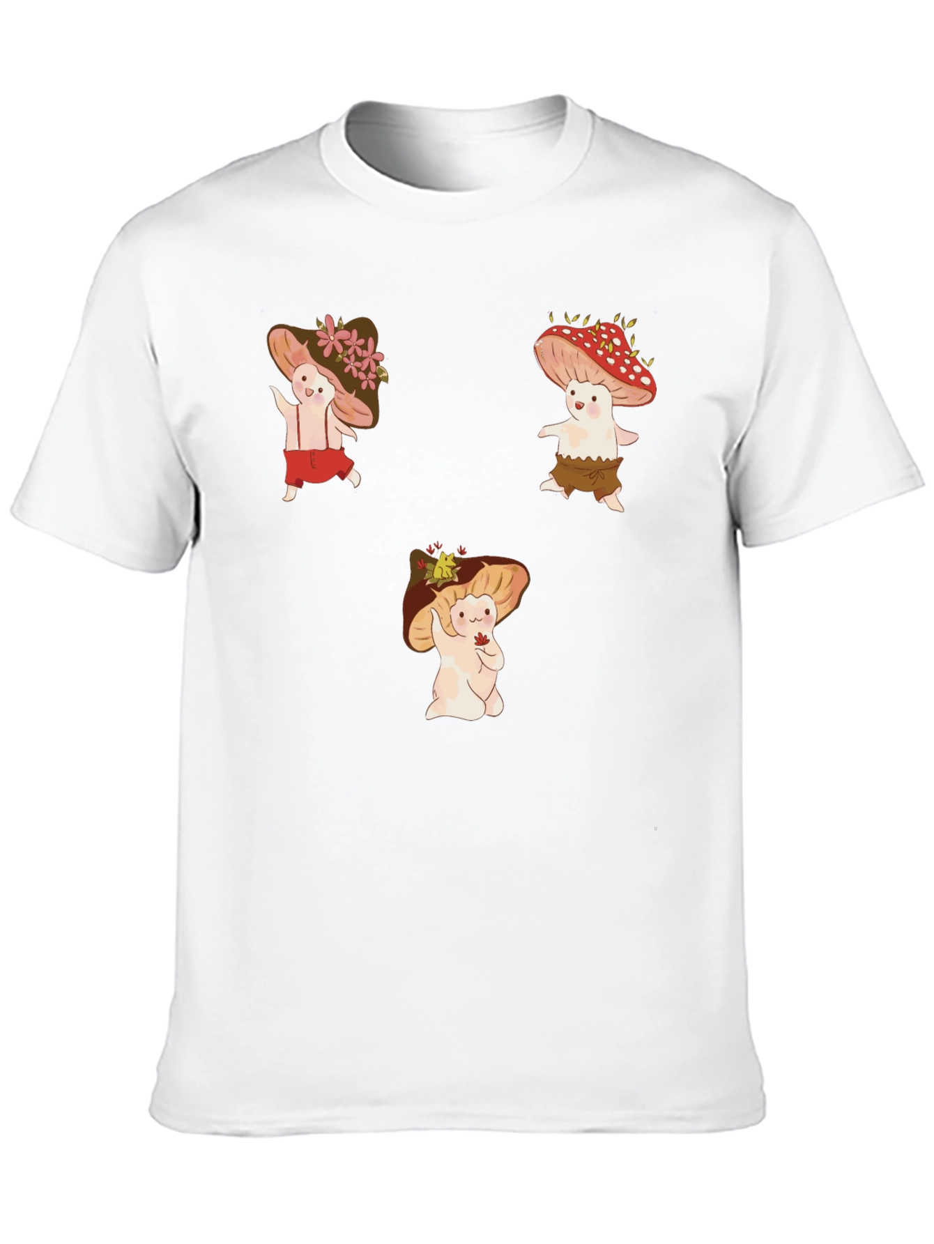 Mushroom Character Graphic Tee - Whimsical Design