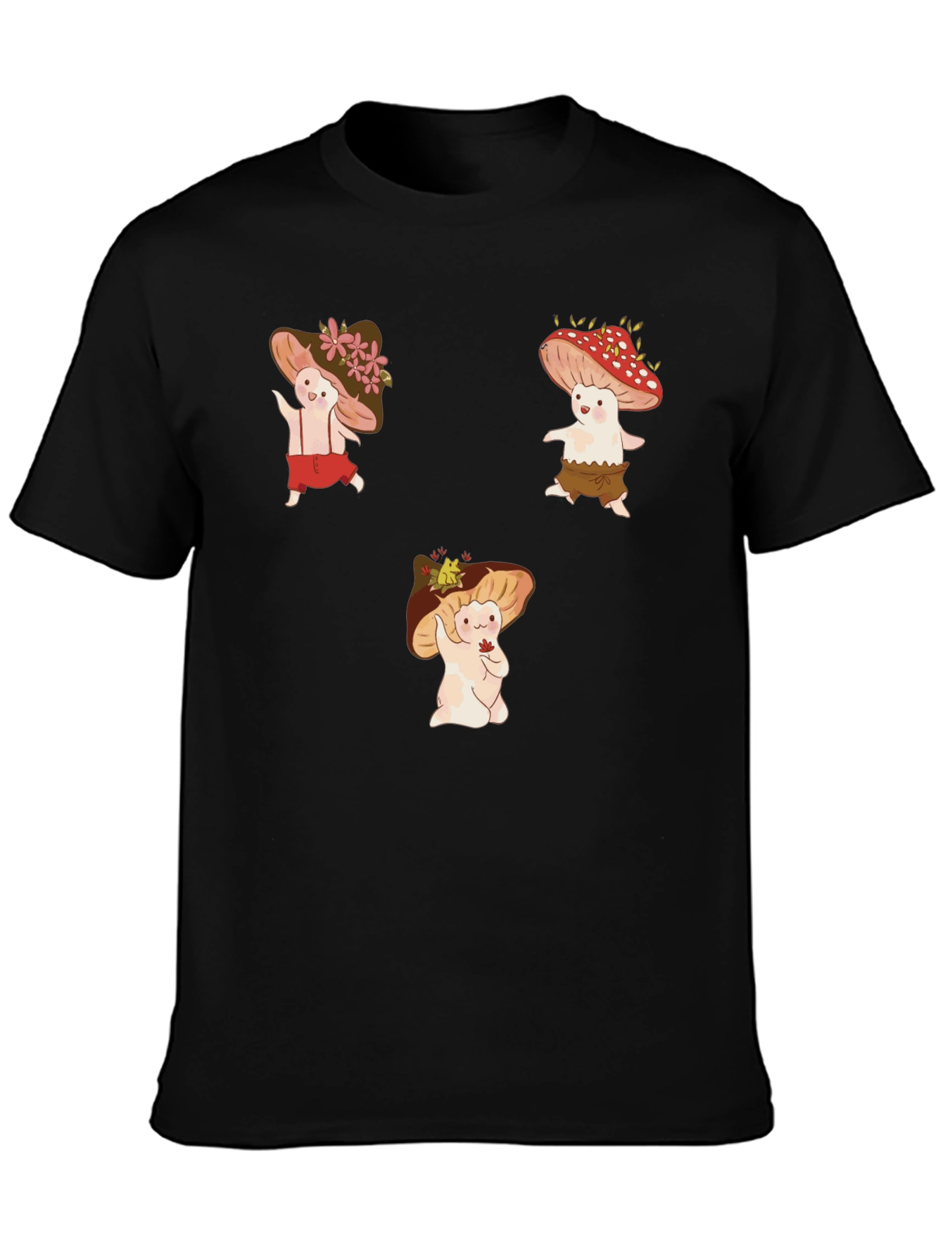 Mushroom Character Graphic Tee - Whimsical Design