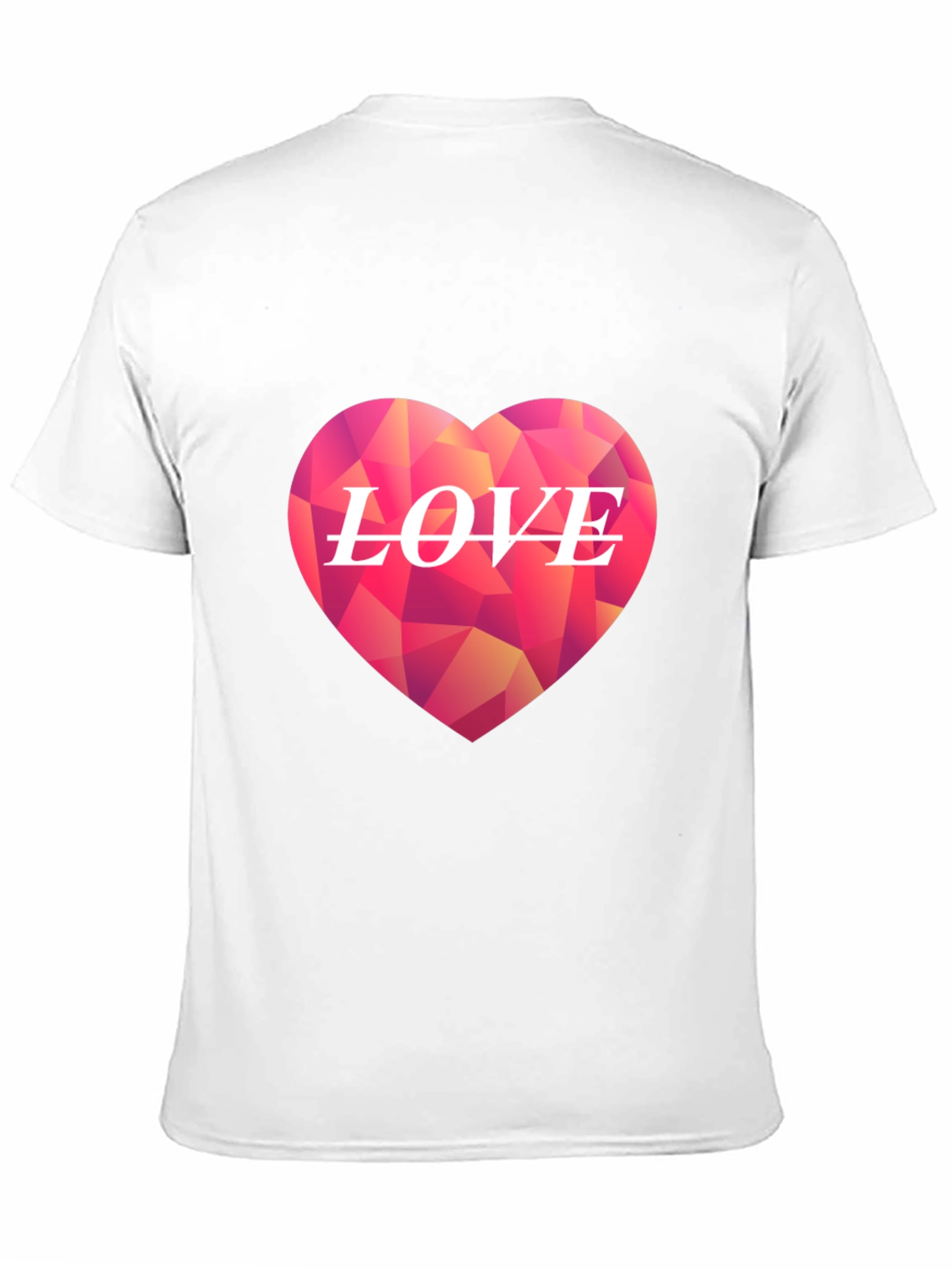 Geometric Heart LOVE Graphic T-Shirt