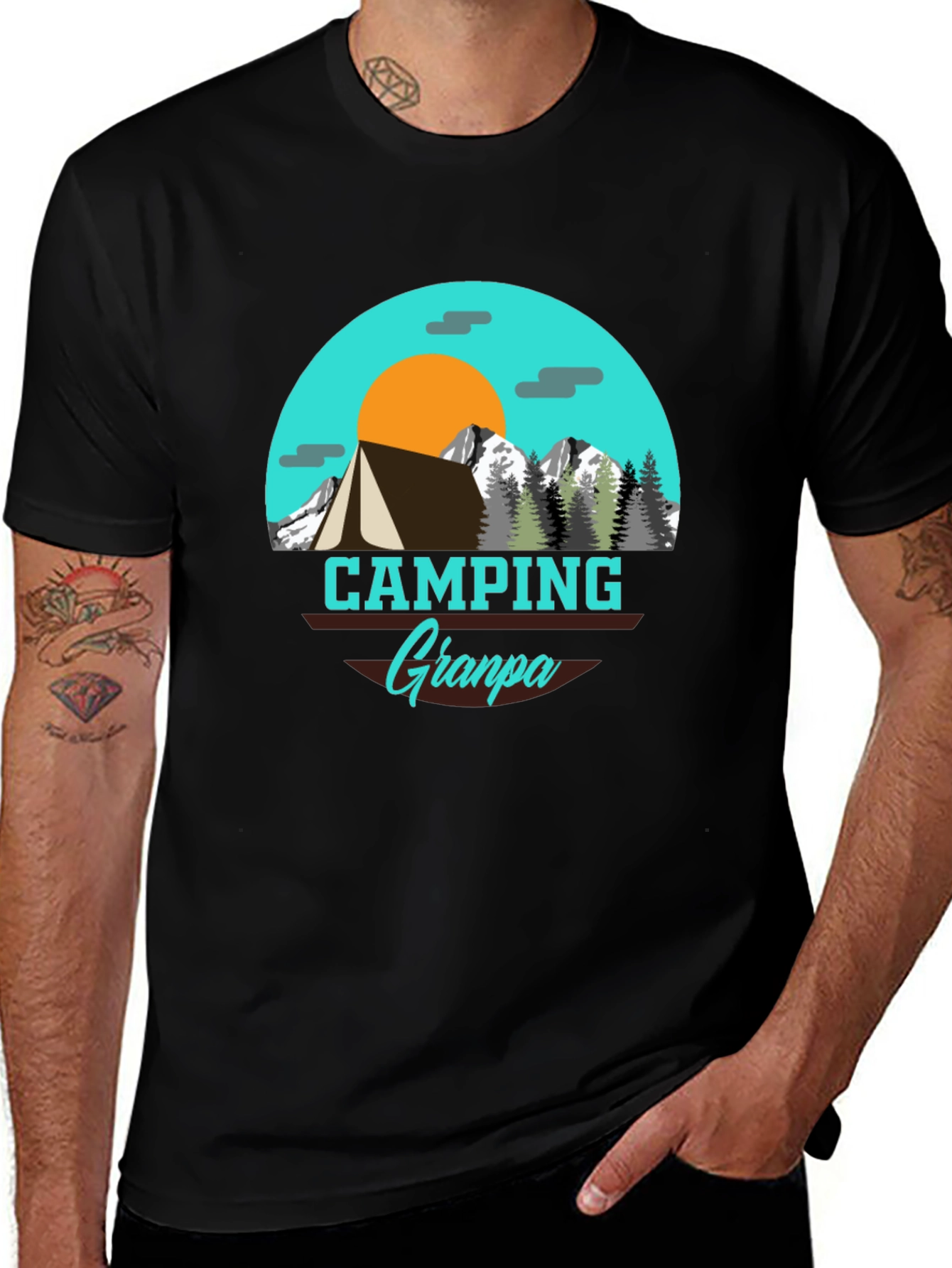 Camping Grandpa T-Shirt - Adventure Awaits!