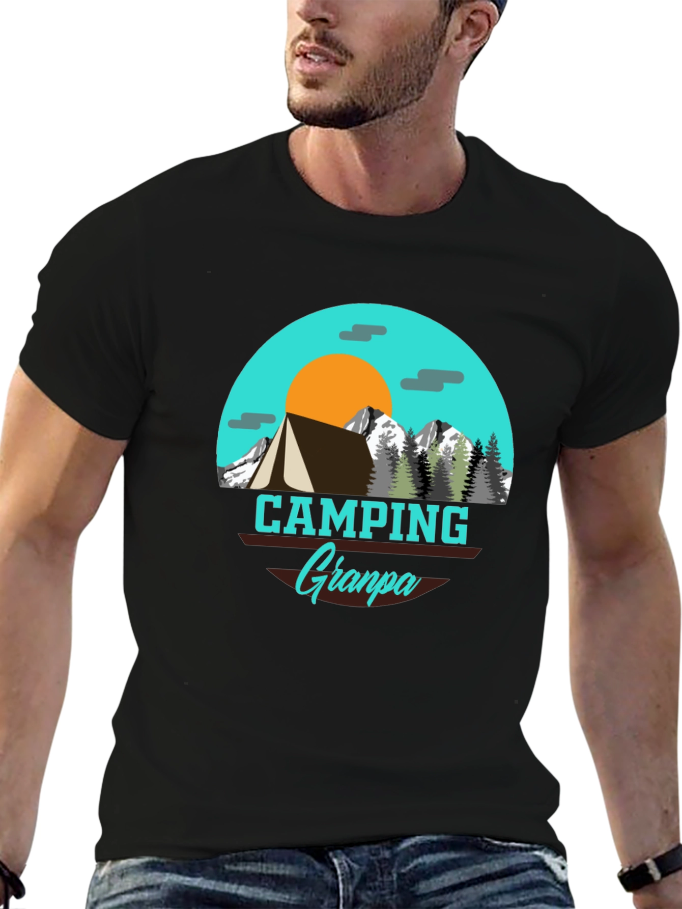 Camping Grandpa T-Shirt - Adventure Awaits!