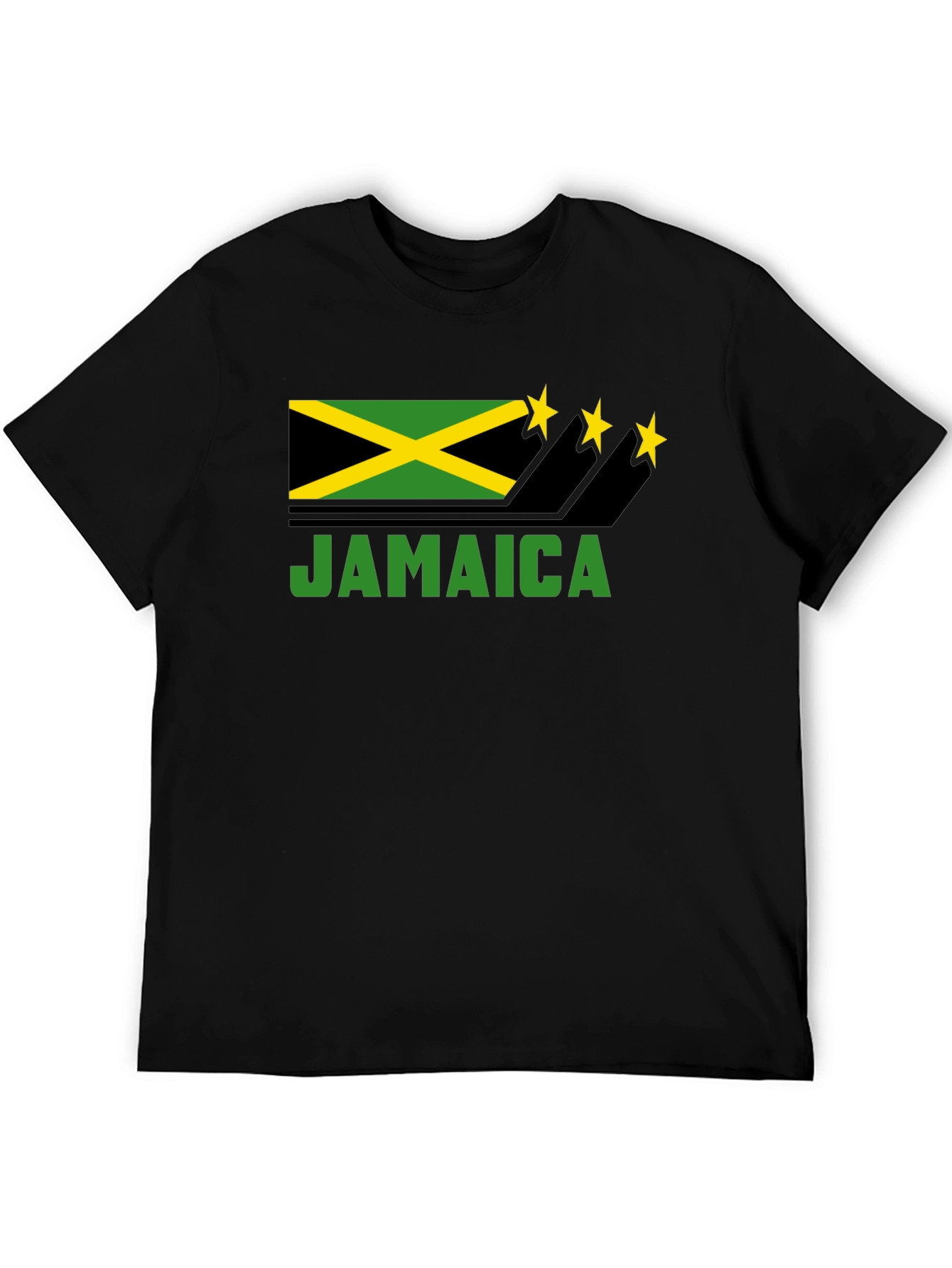 Jamaica Flag T-Shirt - Black Graphic Tee