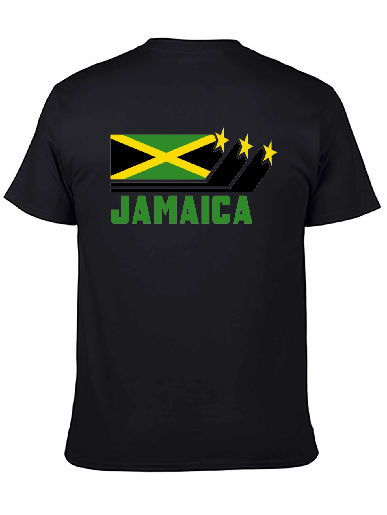 Jamaica Flag T-Shirt - Black Graphic Tee