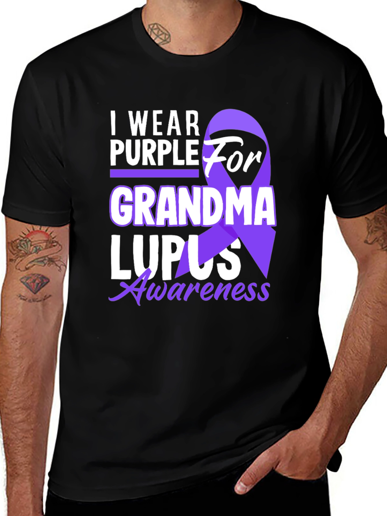 I Wear Purple For Grandma Lupus Awareness T-Shirt