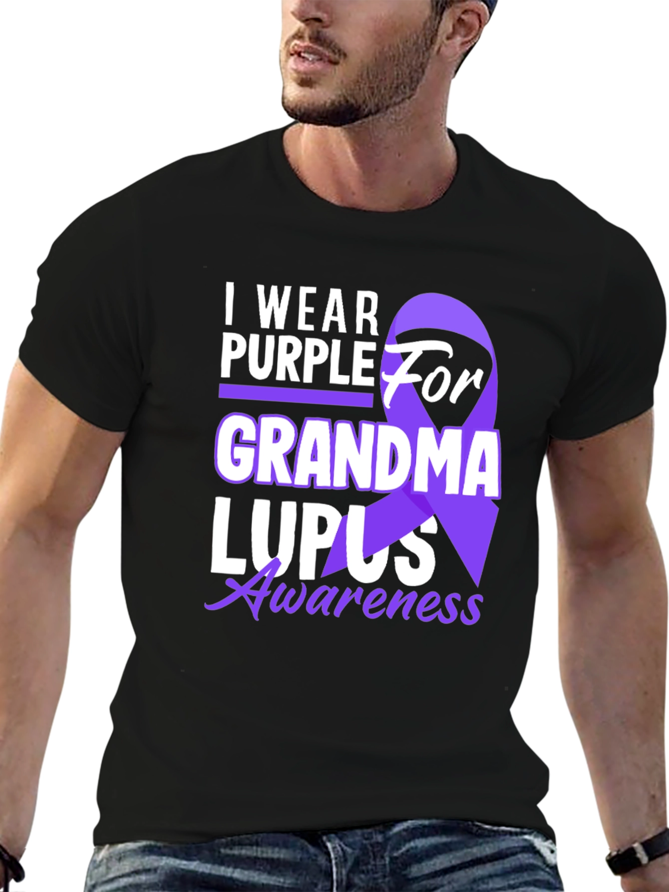 I Wear Purple For Grandma Lupus Awareness T-Shirt
