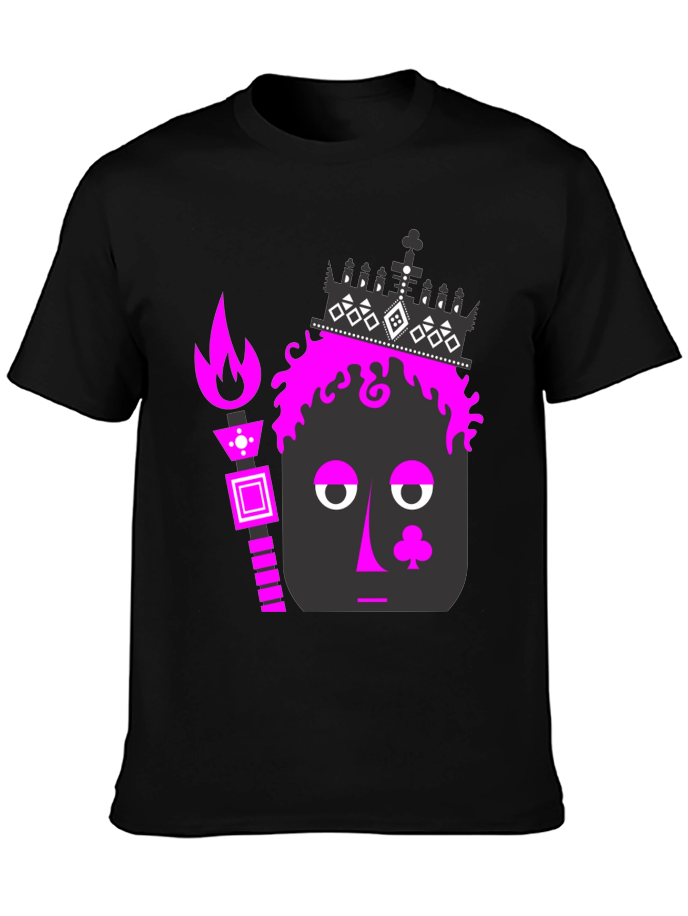 Funky Card King Graphic Tee - Black