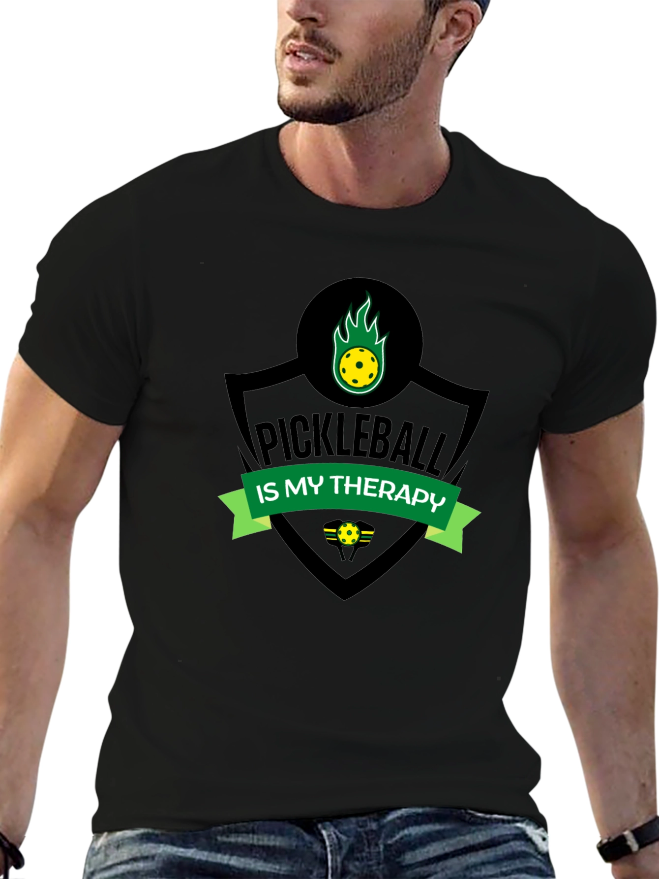 Pickleball Therapy T-Shirt - Sporty Design