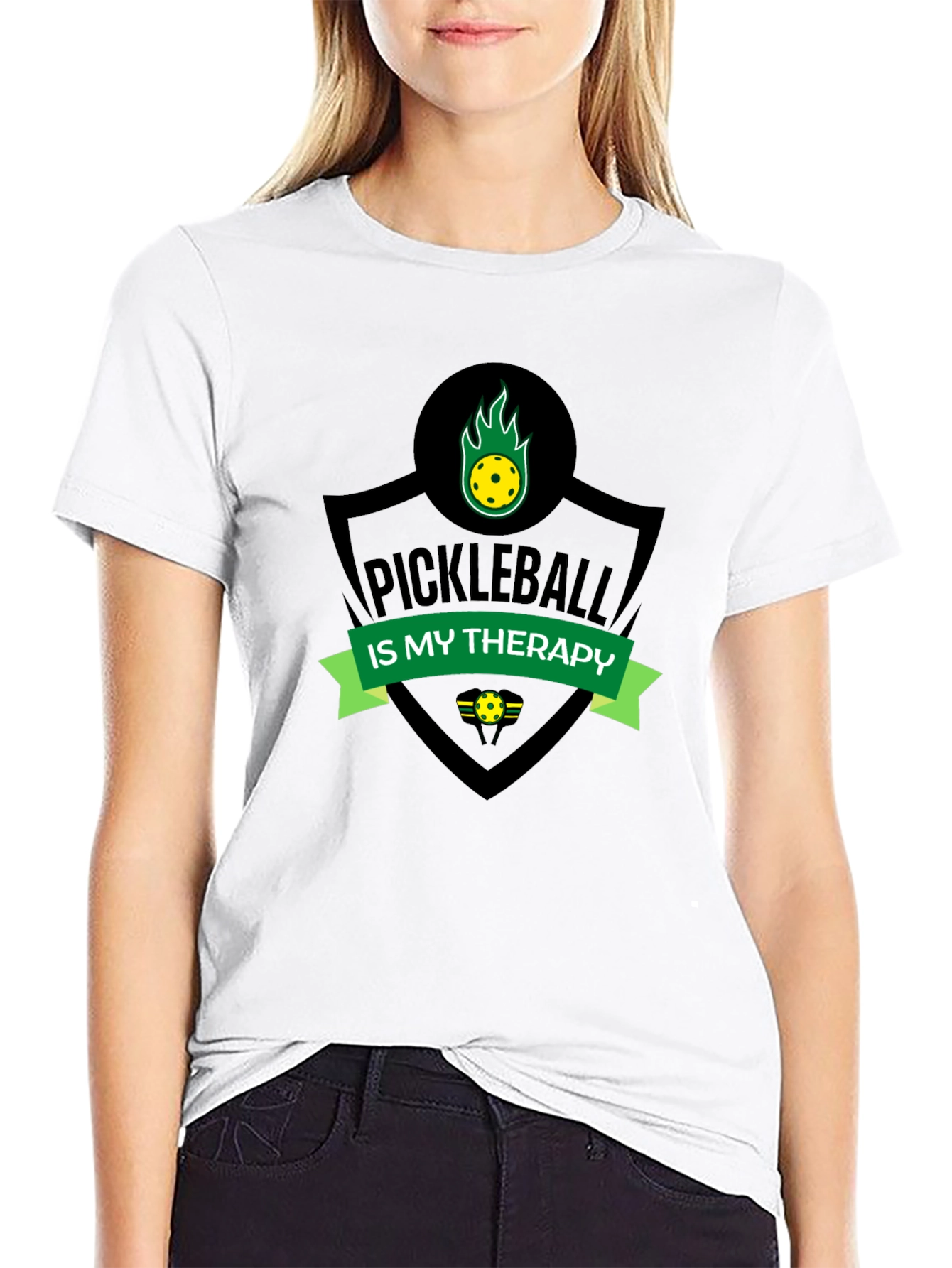Pickleball Therapy T-Shirt - Sporty Design
