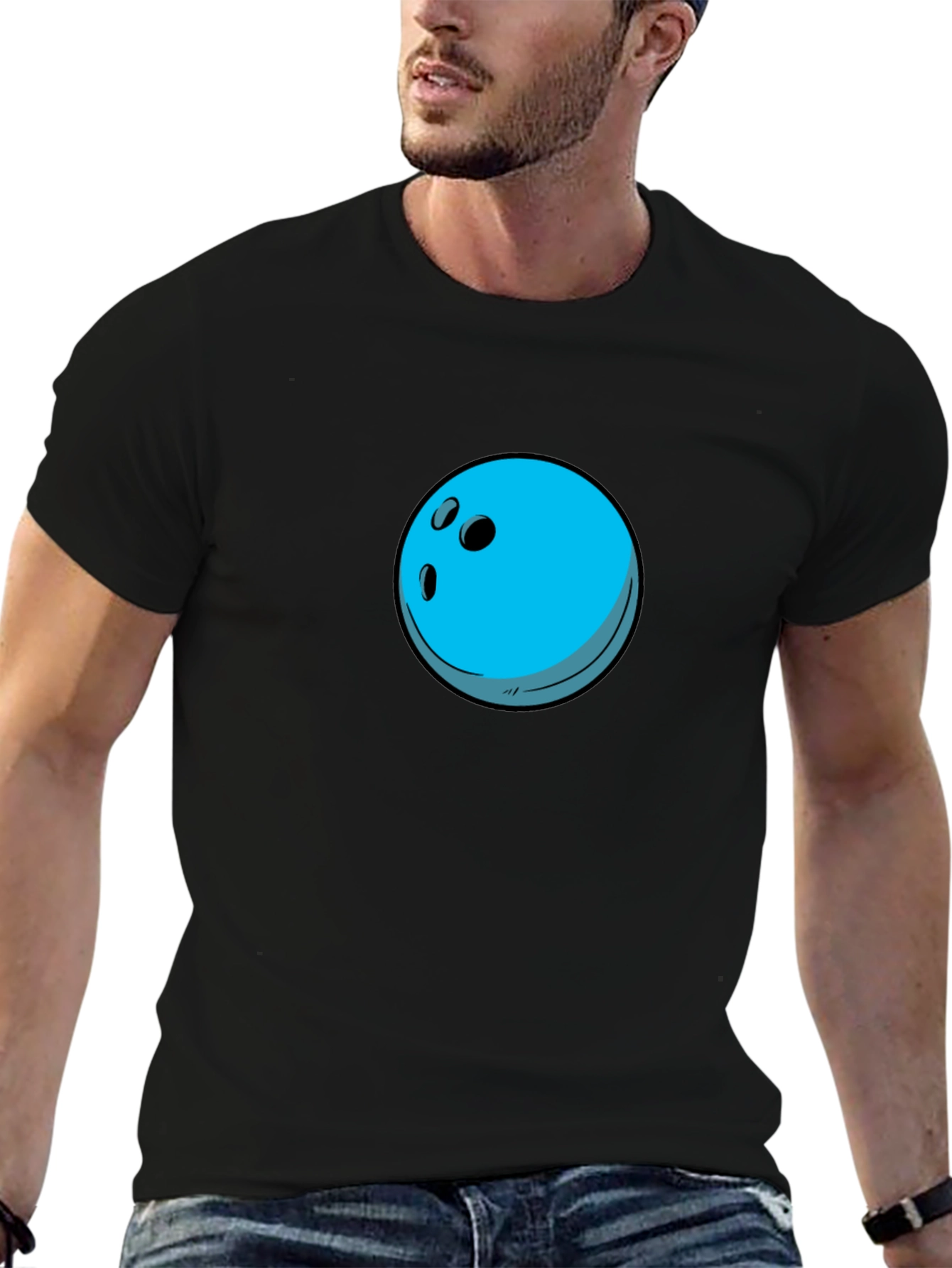 Bowling Ball Graphic Tee - Black