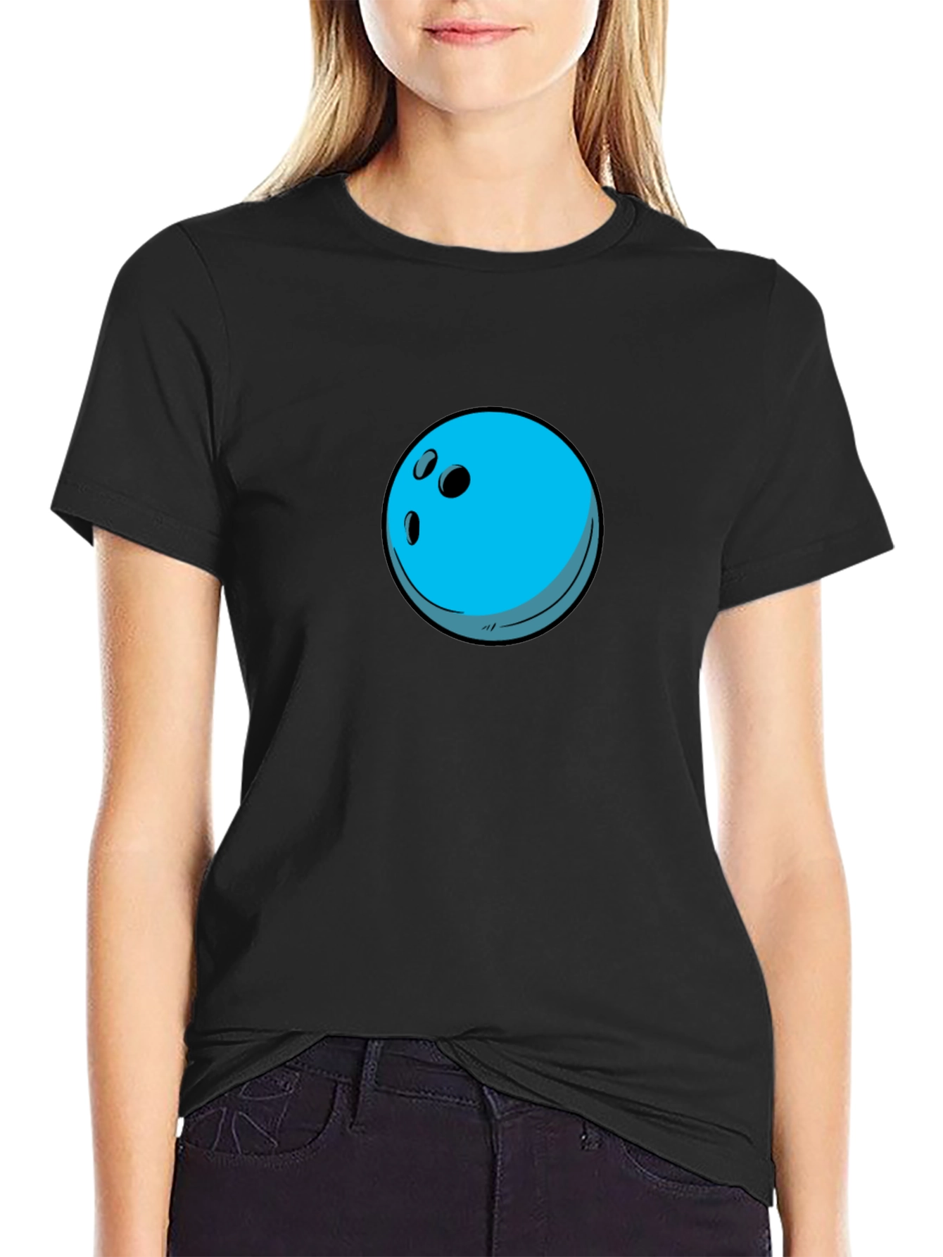 Bowling Ball Graphic Tee - Black