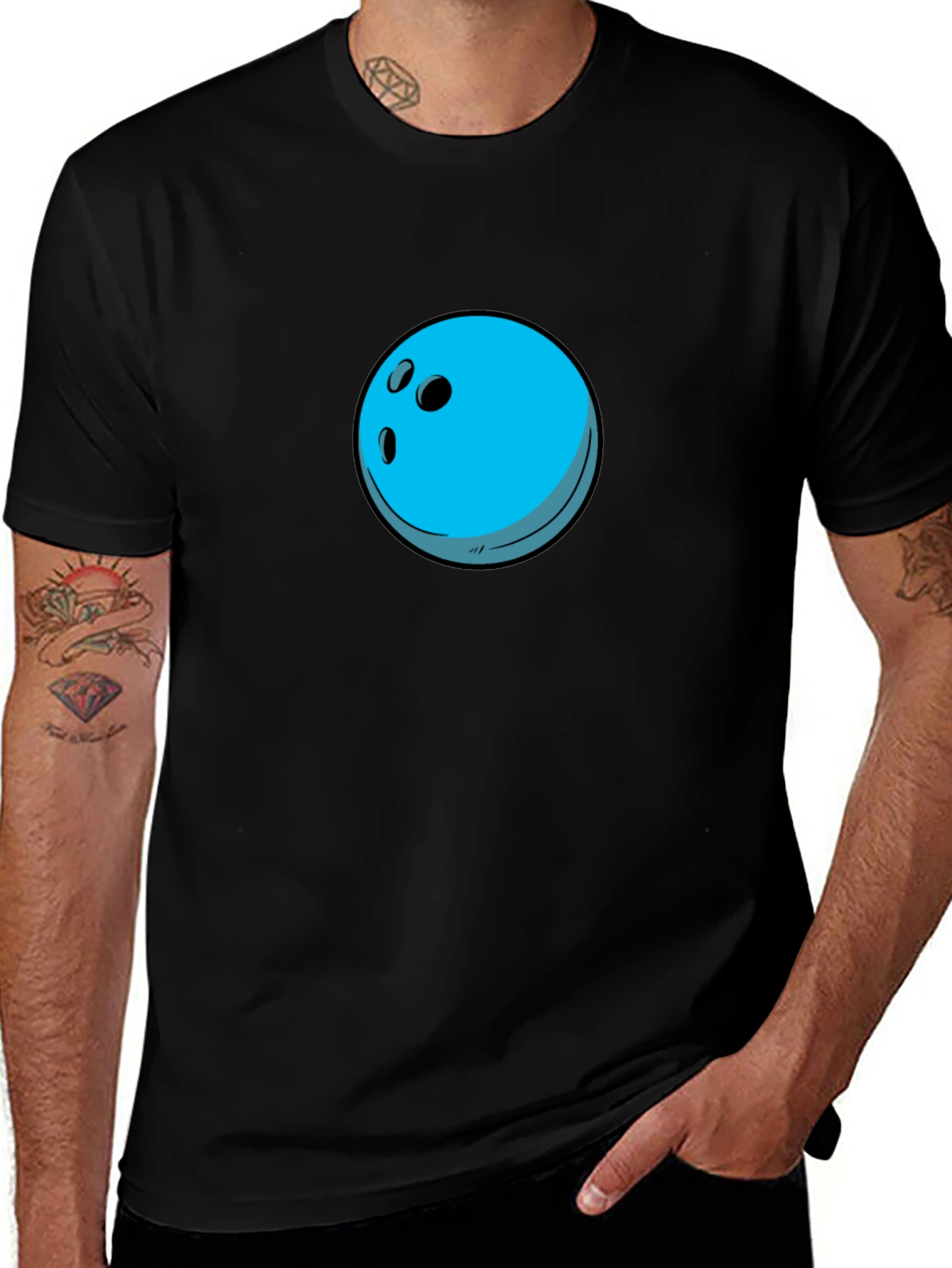 Bowling Ball Graphic Tee - Black