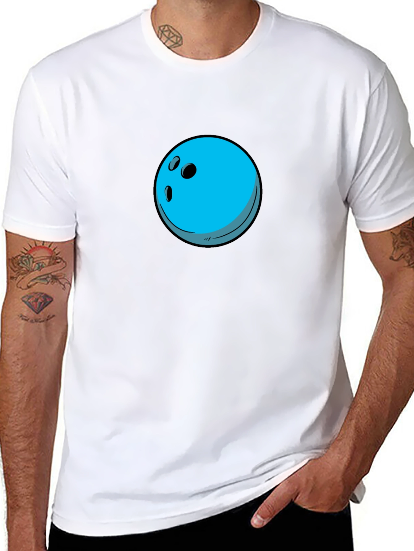 Bowling Ball Graphic Tee - Black