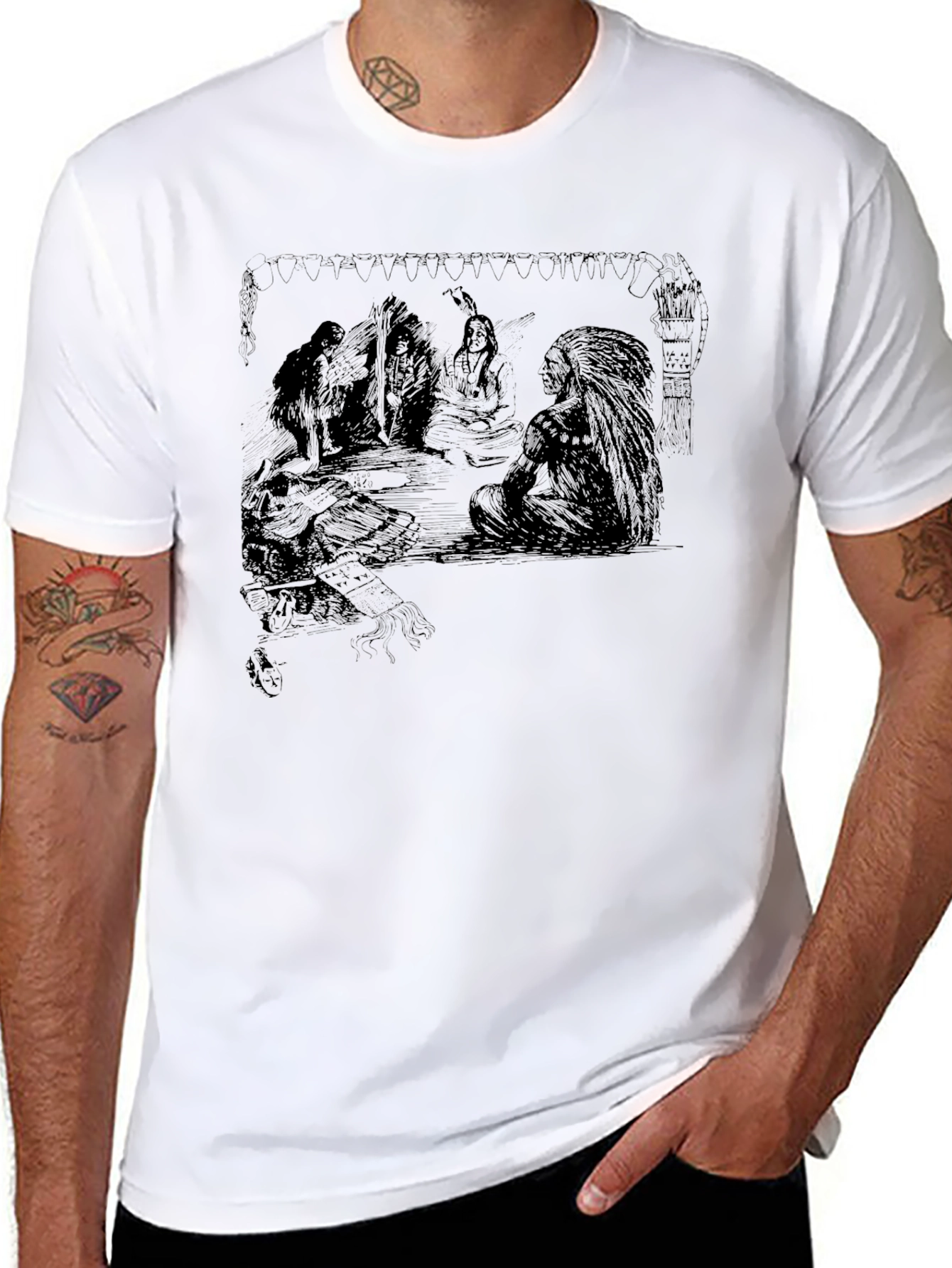 Graphic Print Black Casual T-Shirt