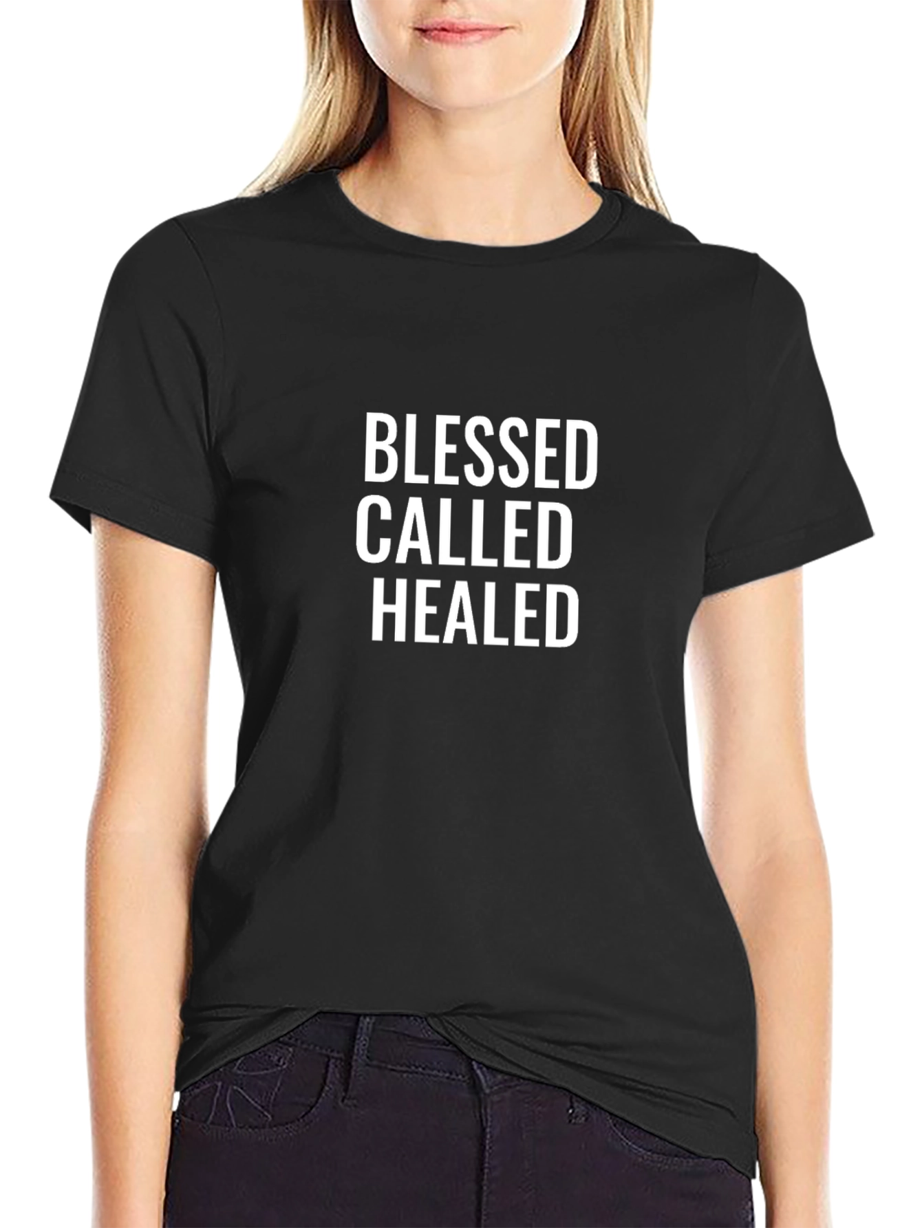 Blessed Called Healed Graphic Tee - Black