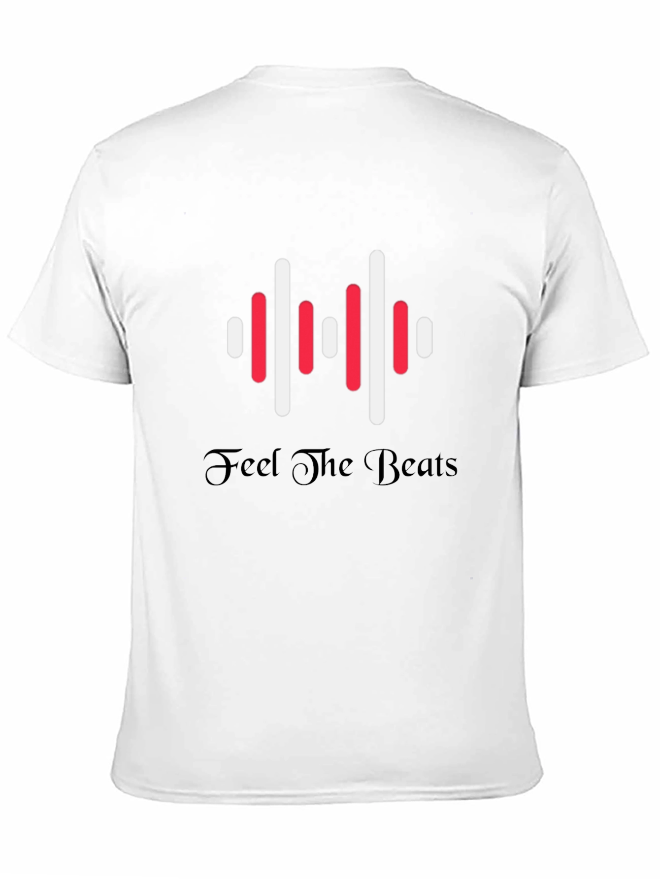 Feel the Beats Graphic Print Black T-Shirt