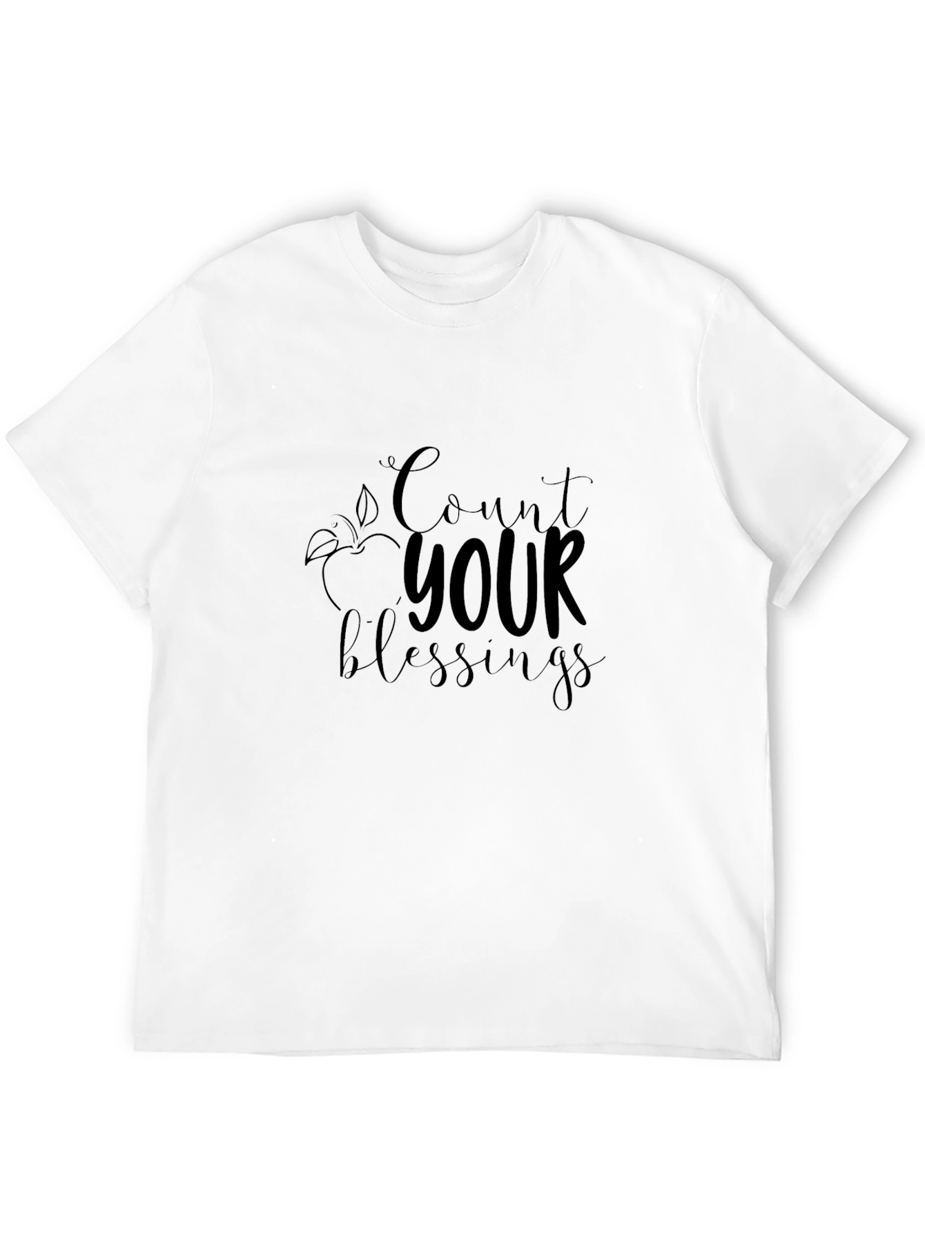 Count Your Blessings Black Graphic Tee