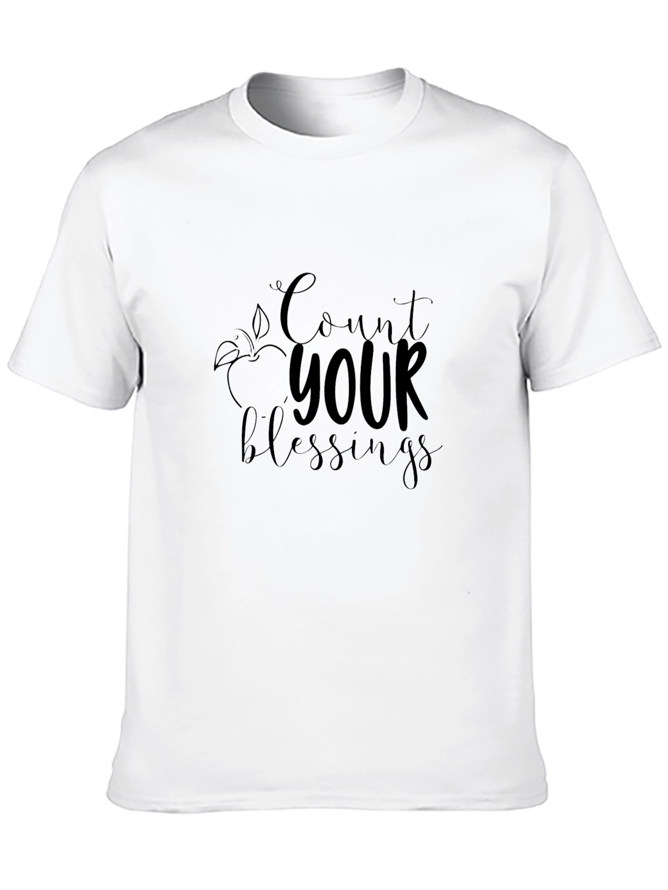 Count Your Blessings Black Graphic Tee