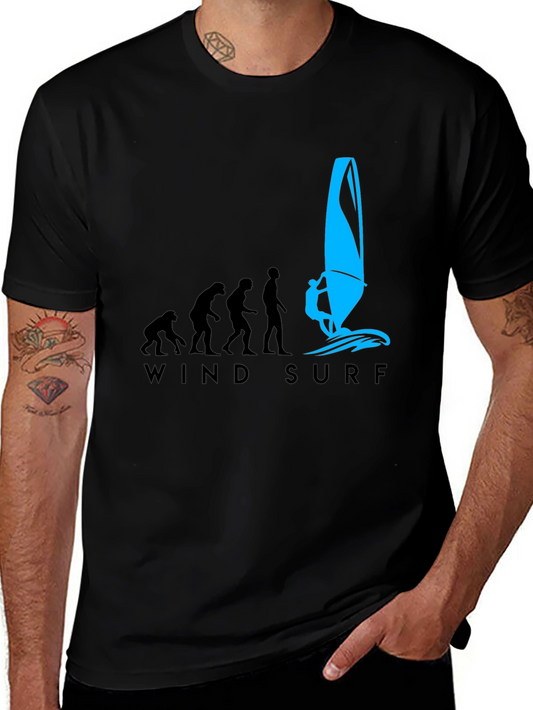 Evolution of Windsurfing T-Shirt | Black Graphic Tee